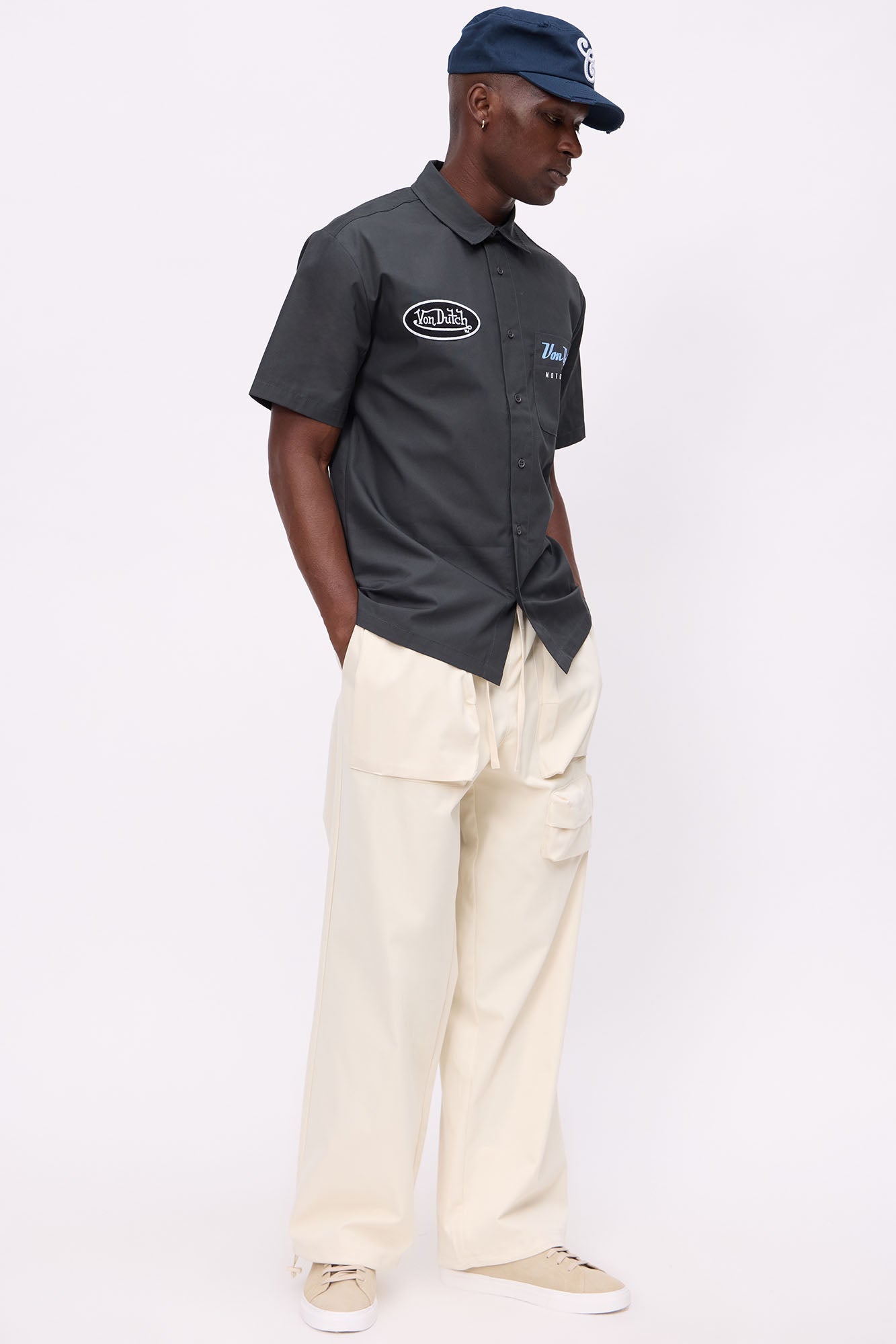 Baggy Make That Call Front Pocket Pants - Off White