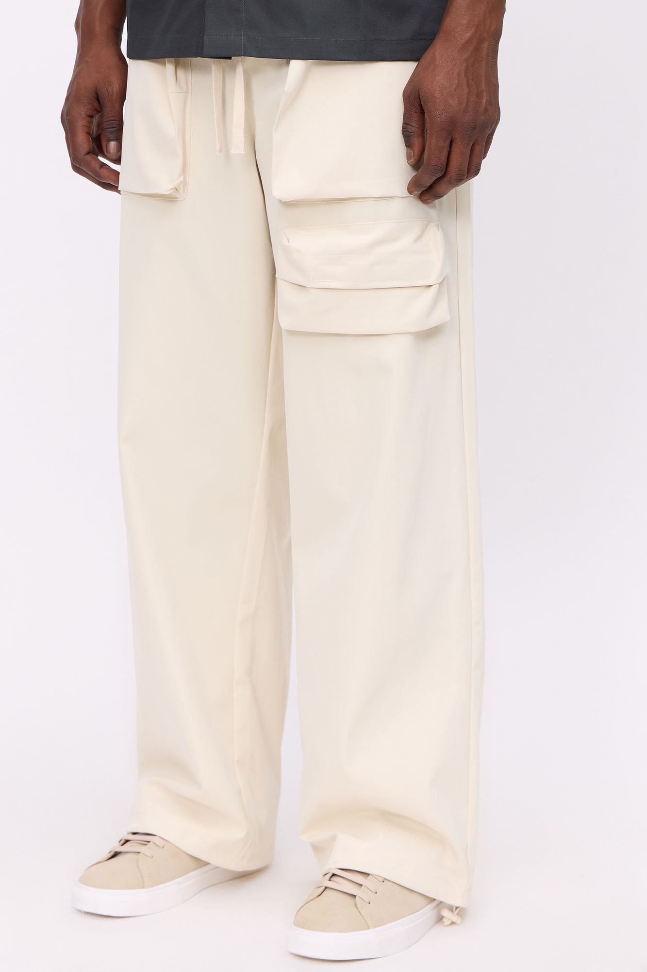 Baggy Make That Call Front Pocket Pants - Off White