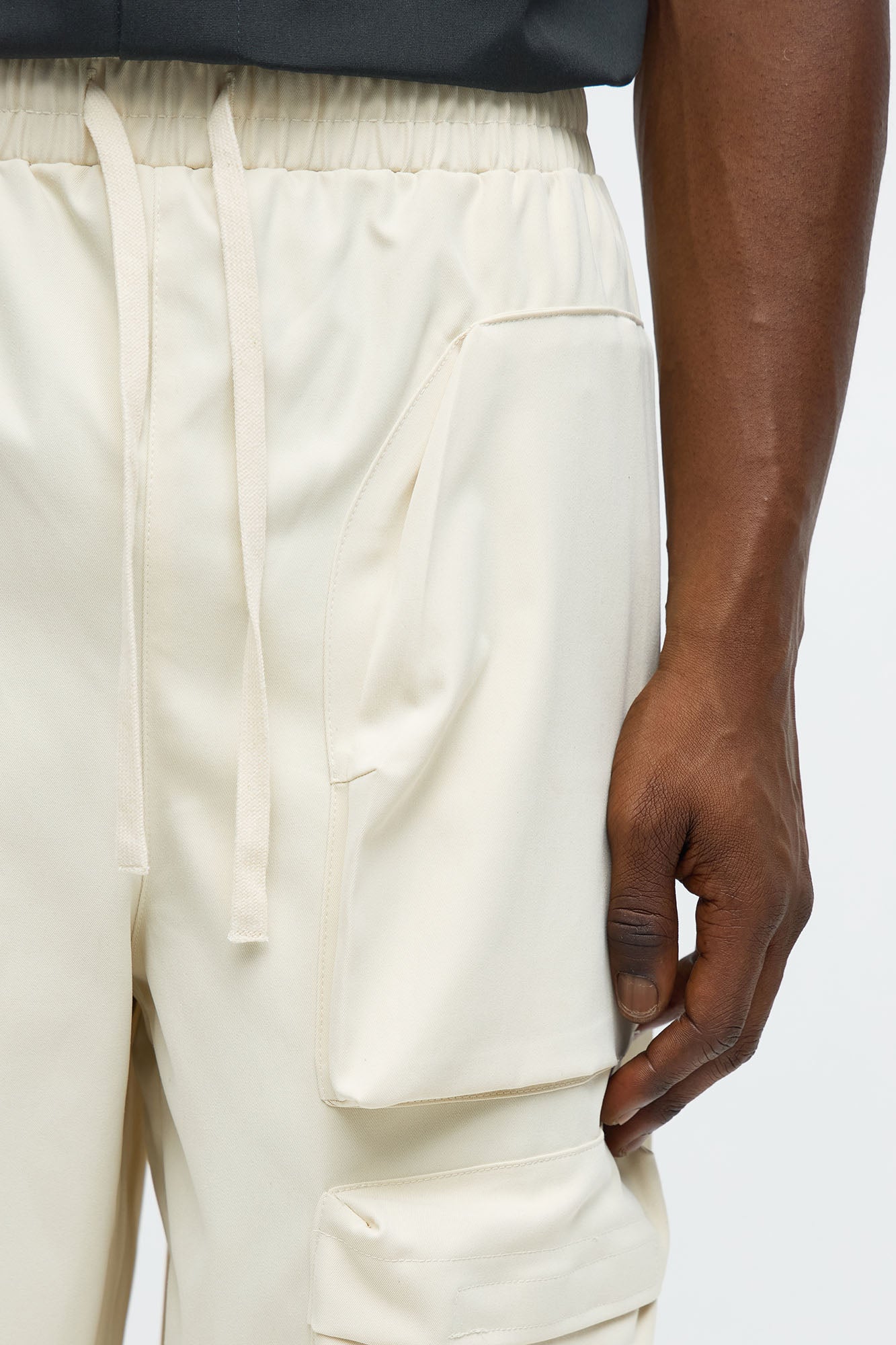 Baggy Make That Call Front Pocket Pants - Off White