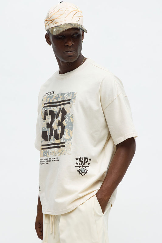 Ruthless Tactics Oversized Short Sleeve Tee - Off White