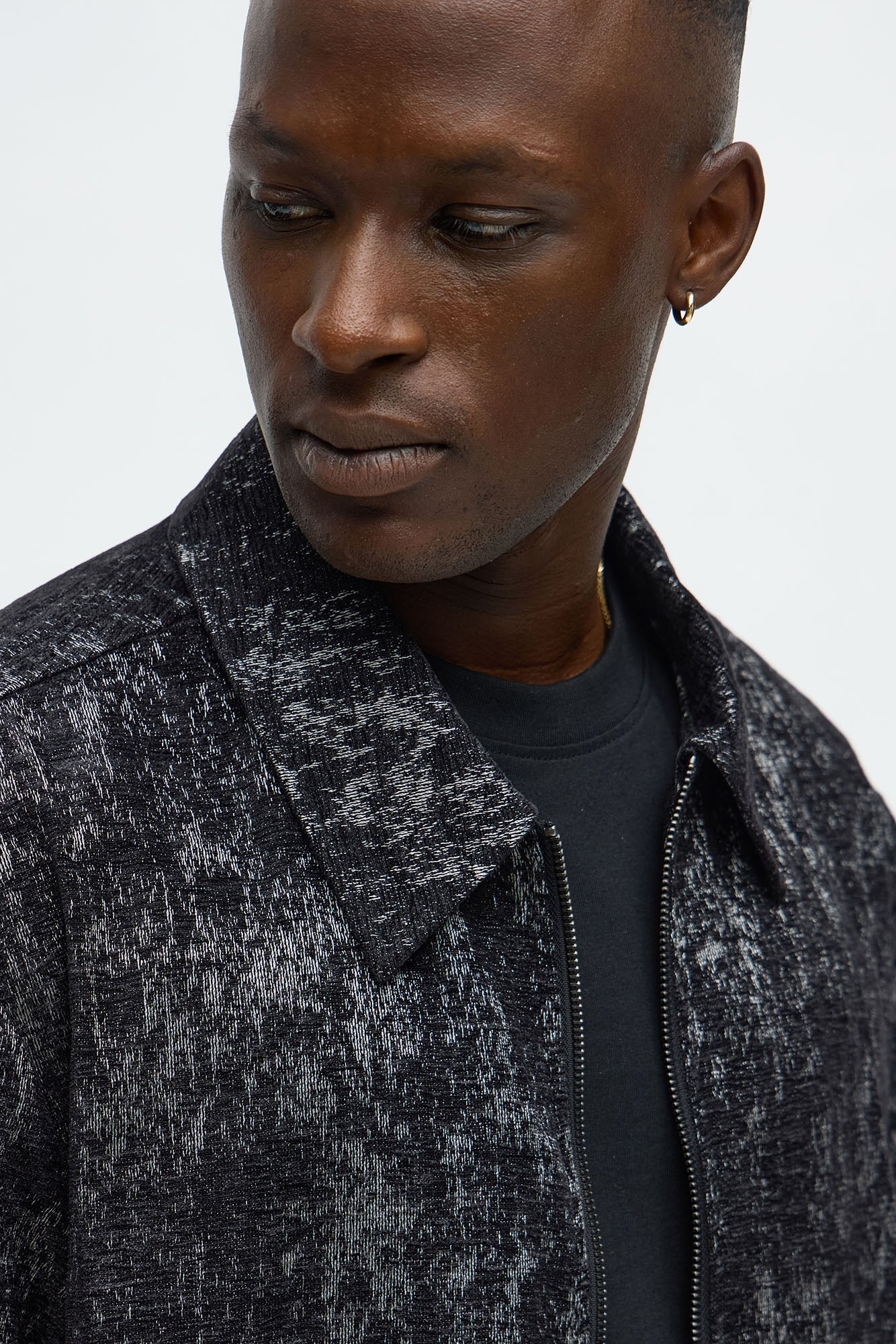 Velvet Heathered Work Jacket - Black