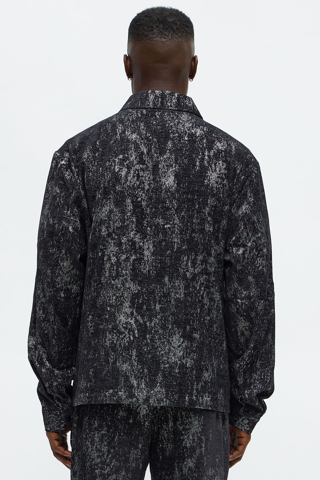 Velvet Heathered Work Jacket - Black