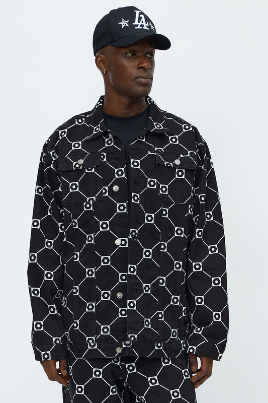 Southpole Monogram Anorak Jacket - Black