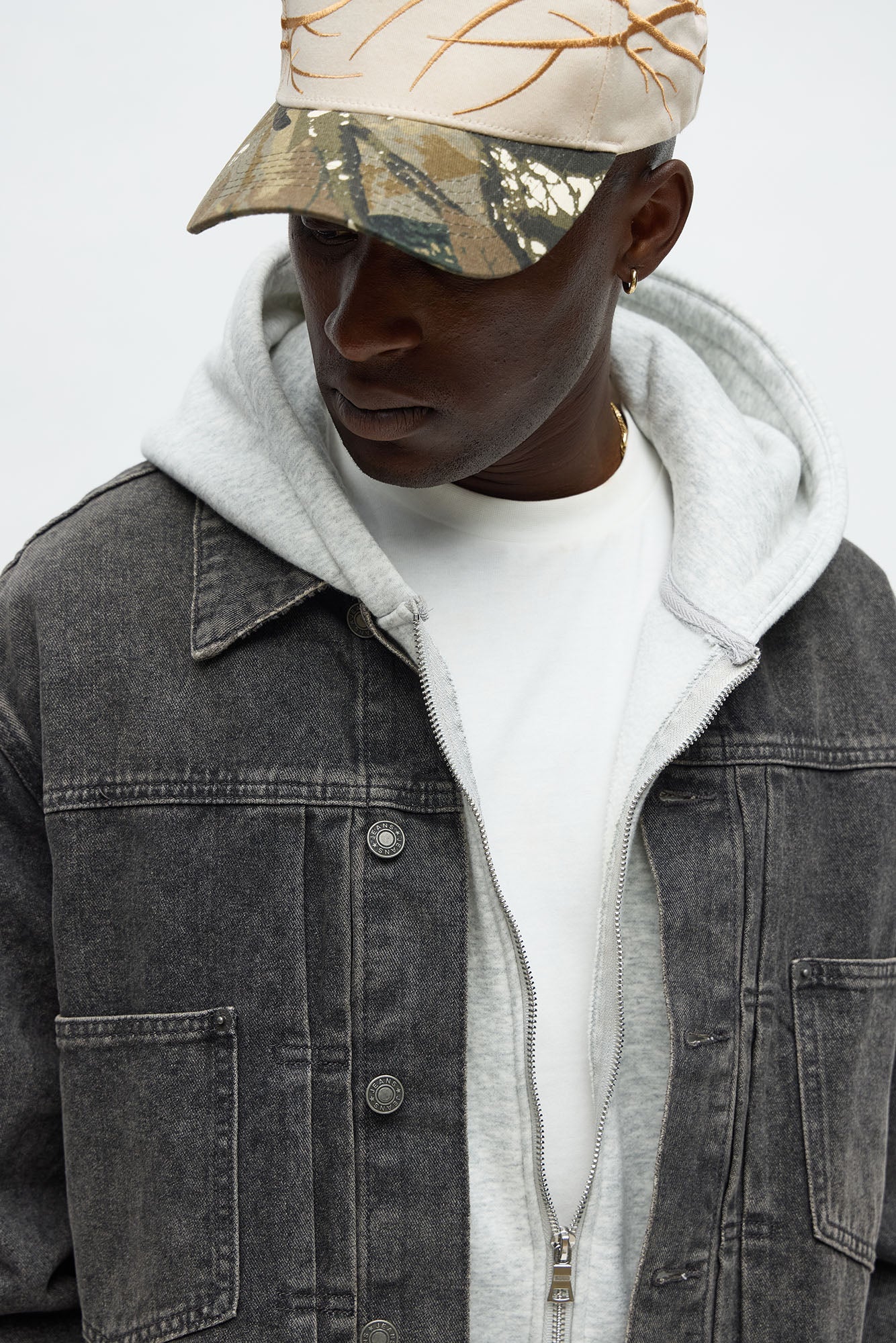 Underground Distressed Trucker Trucker Jacket - Black Wash