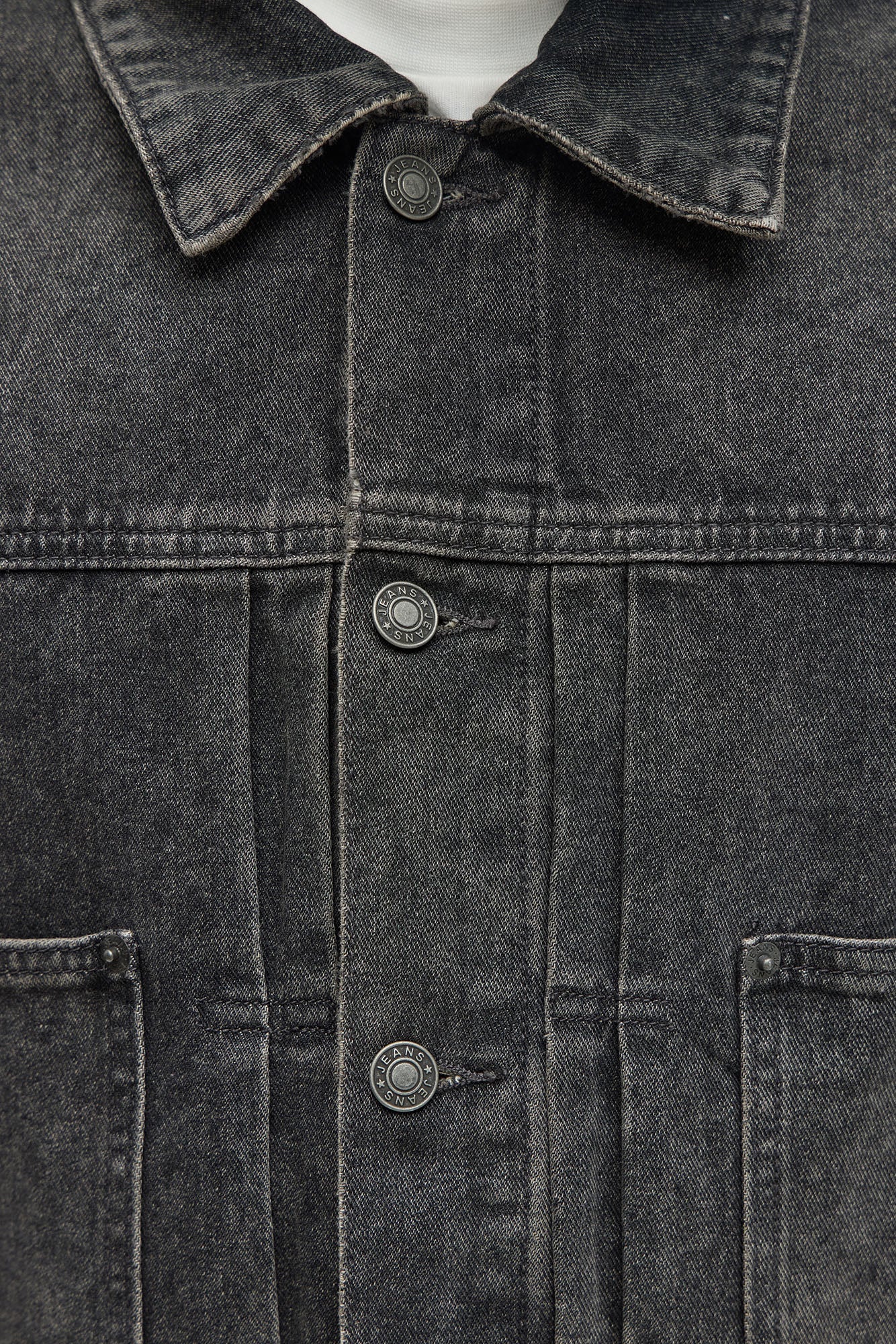 Underground Distressed Trucker Trucker Jacket - Black Wash