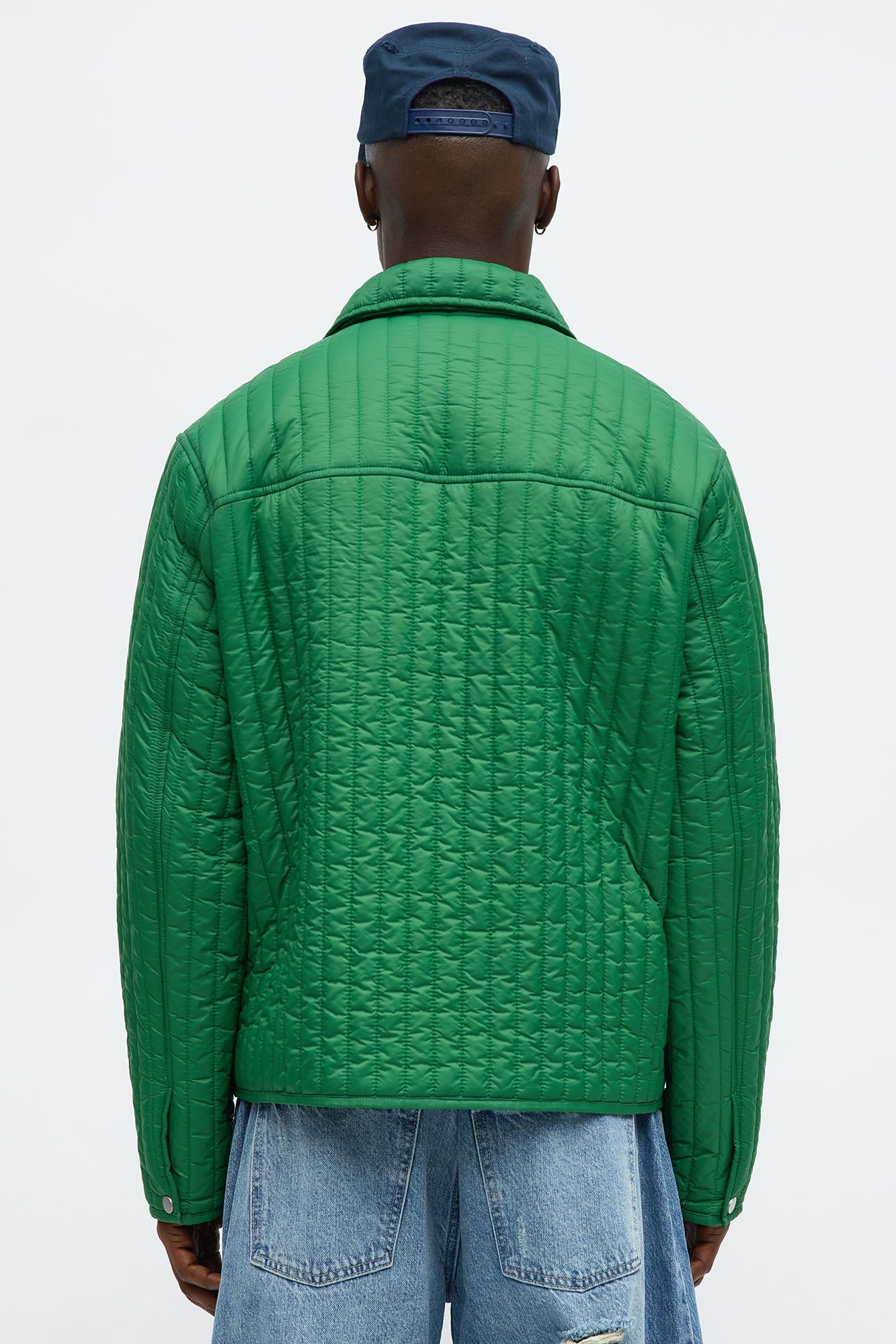 Warren Quilted Nylon Jacket - Green