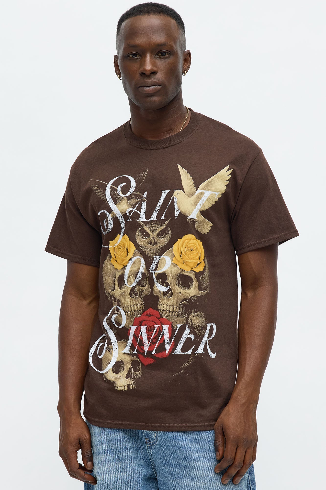 Saint Or Sinner Repent Short Sleeve Tee - Chocolate