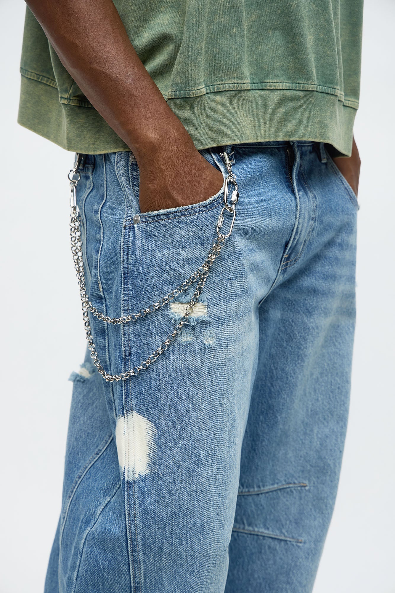 Divine Linked Pant Chain - Silver