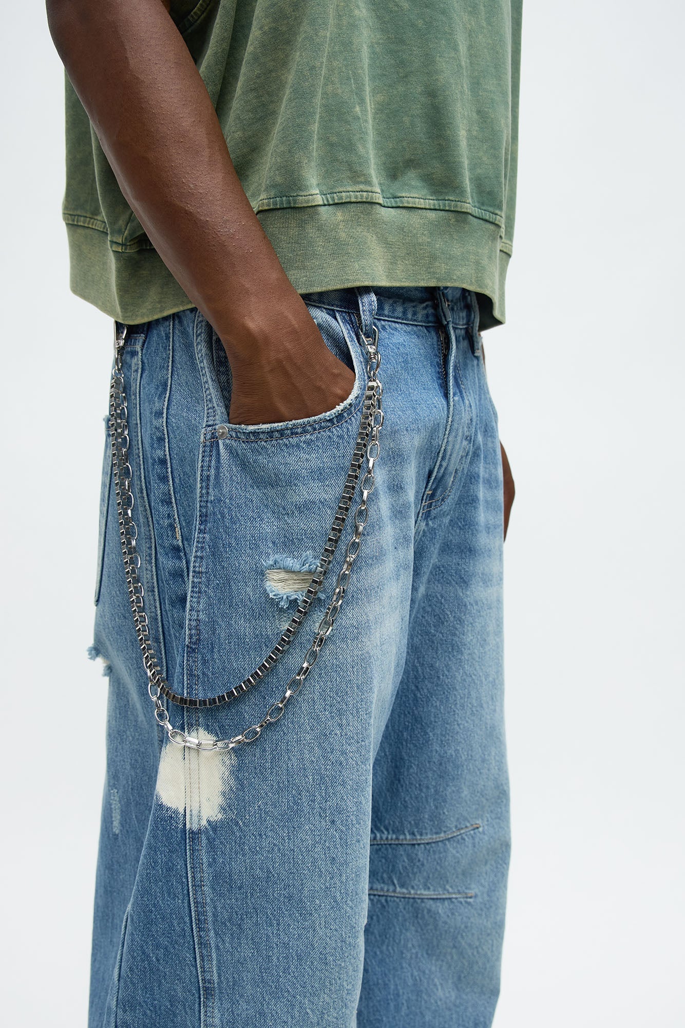 Staple Double Chain Pant Chain - Silver