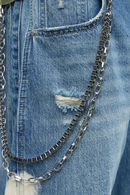 Staple Double Chain Pant Chain - Silver