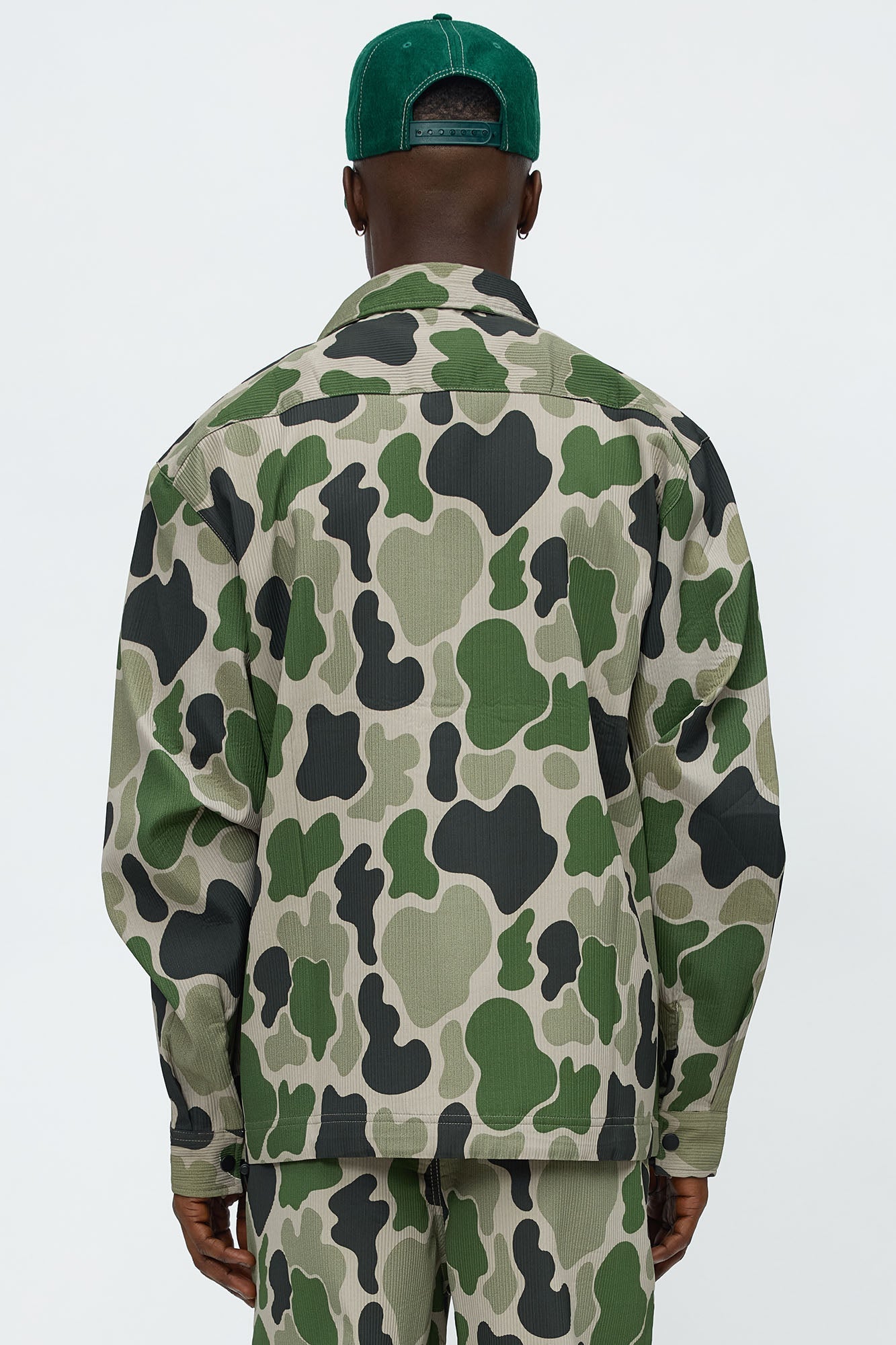 Hidden Long Sleeve Button Up Shirt - Camouflage