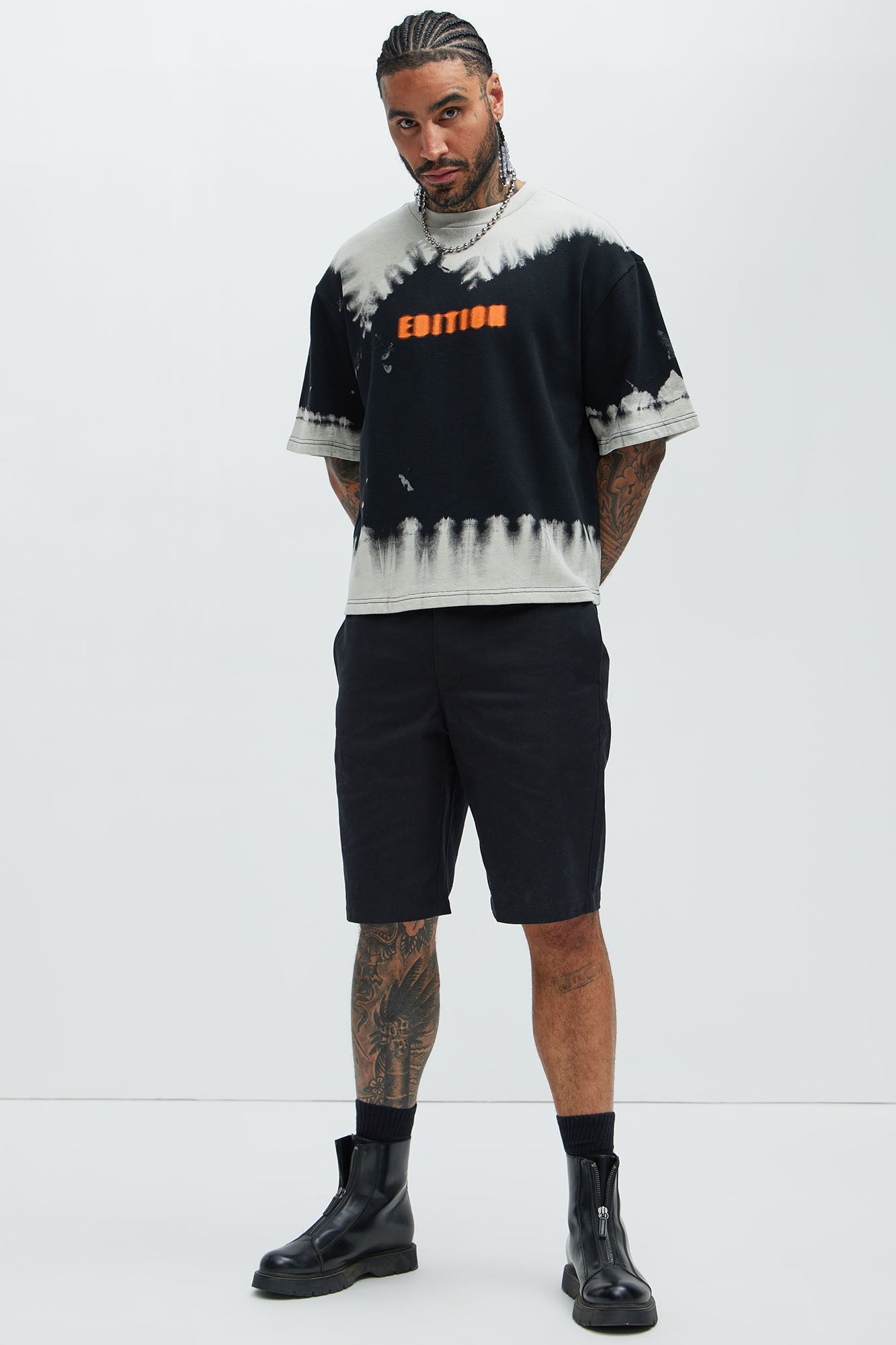 Blurred Edition Fleece Short Sleeve Tee - Black/combo