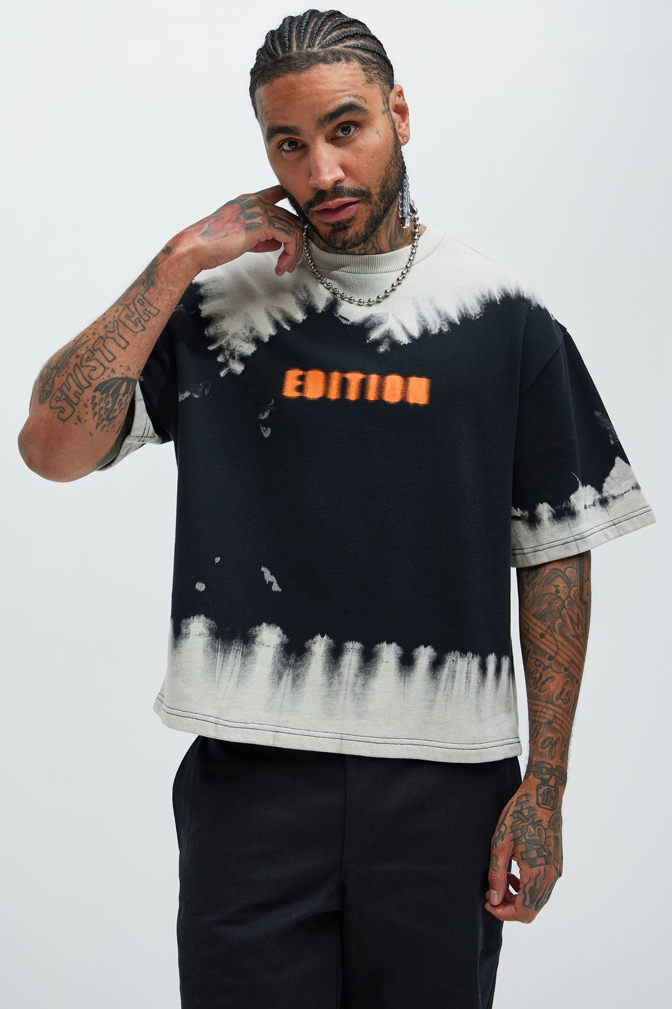 Blurred Edition Fleece Short Sleeve Tee - Black/combo