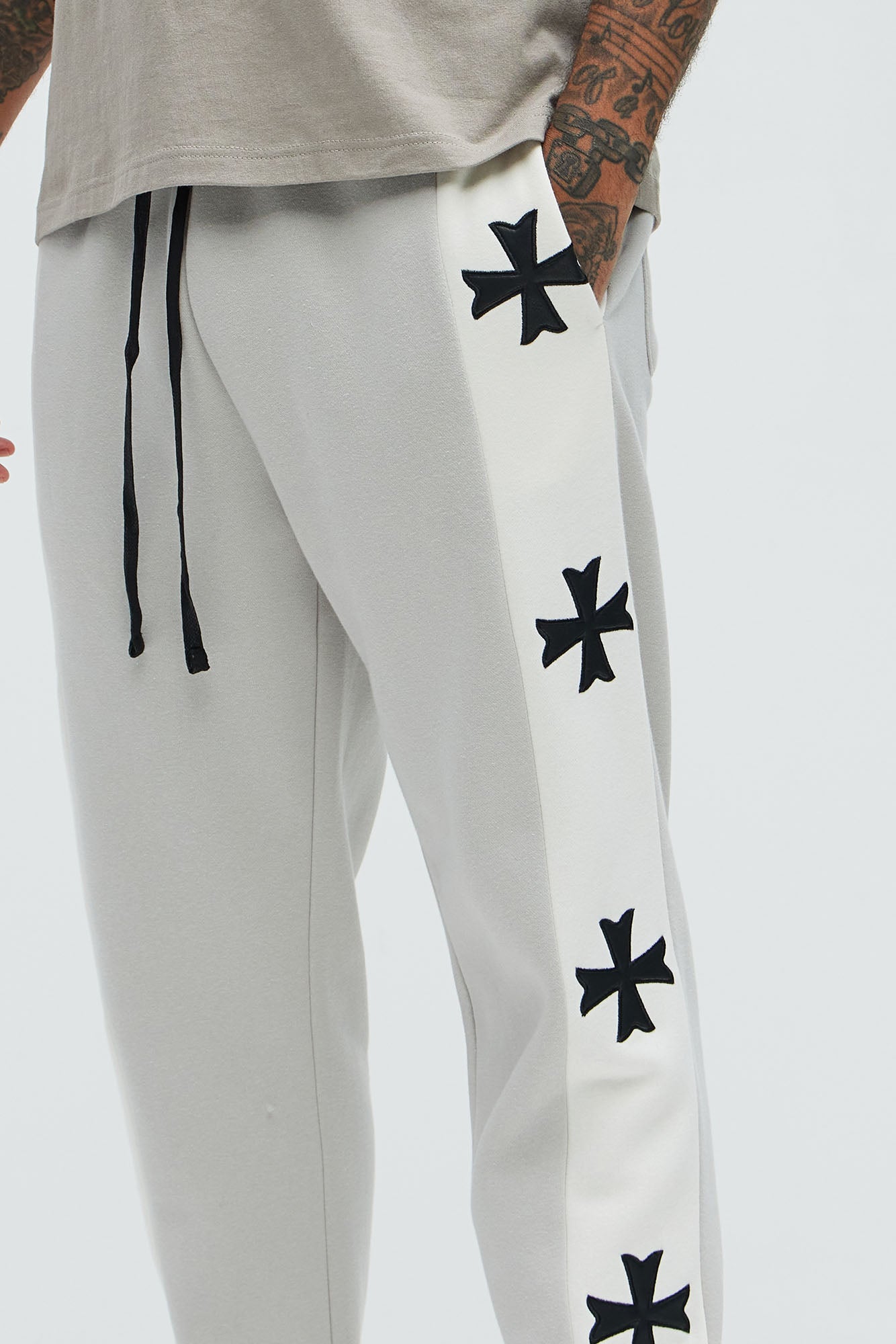 Desmond Straight Sweatpants - Grey/combo