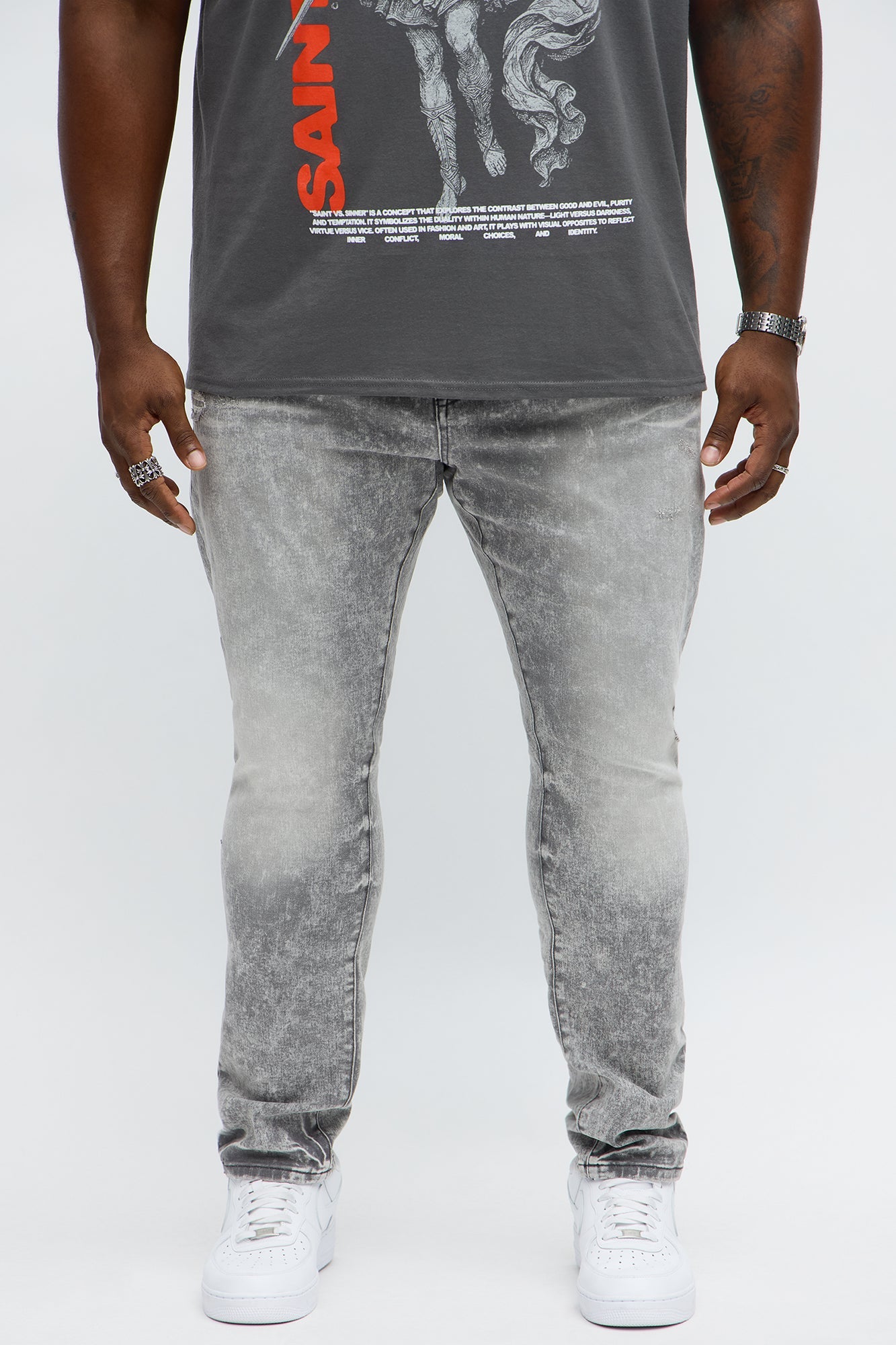 Skinny Got To Me Distressed Jean - Grey