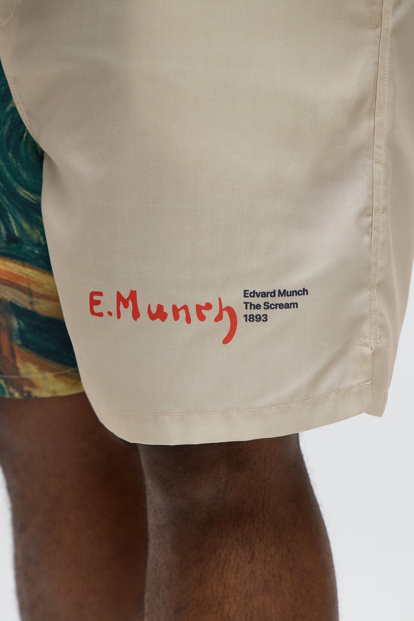 Relaxed Munch The Scream Shorts - Tan