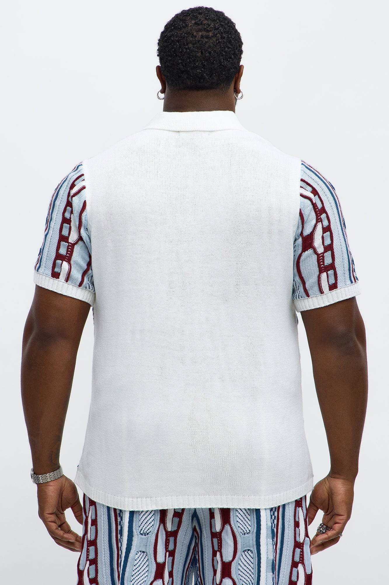 Wakka Multi Color Knit Polo - White/combo