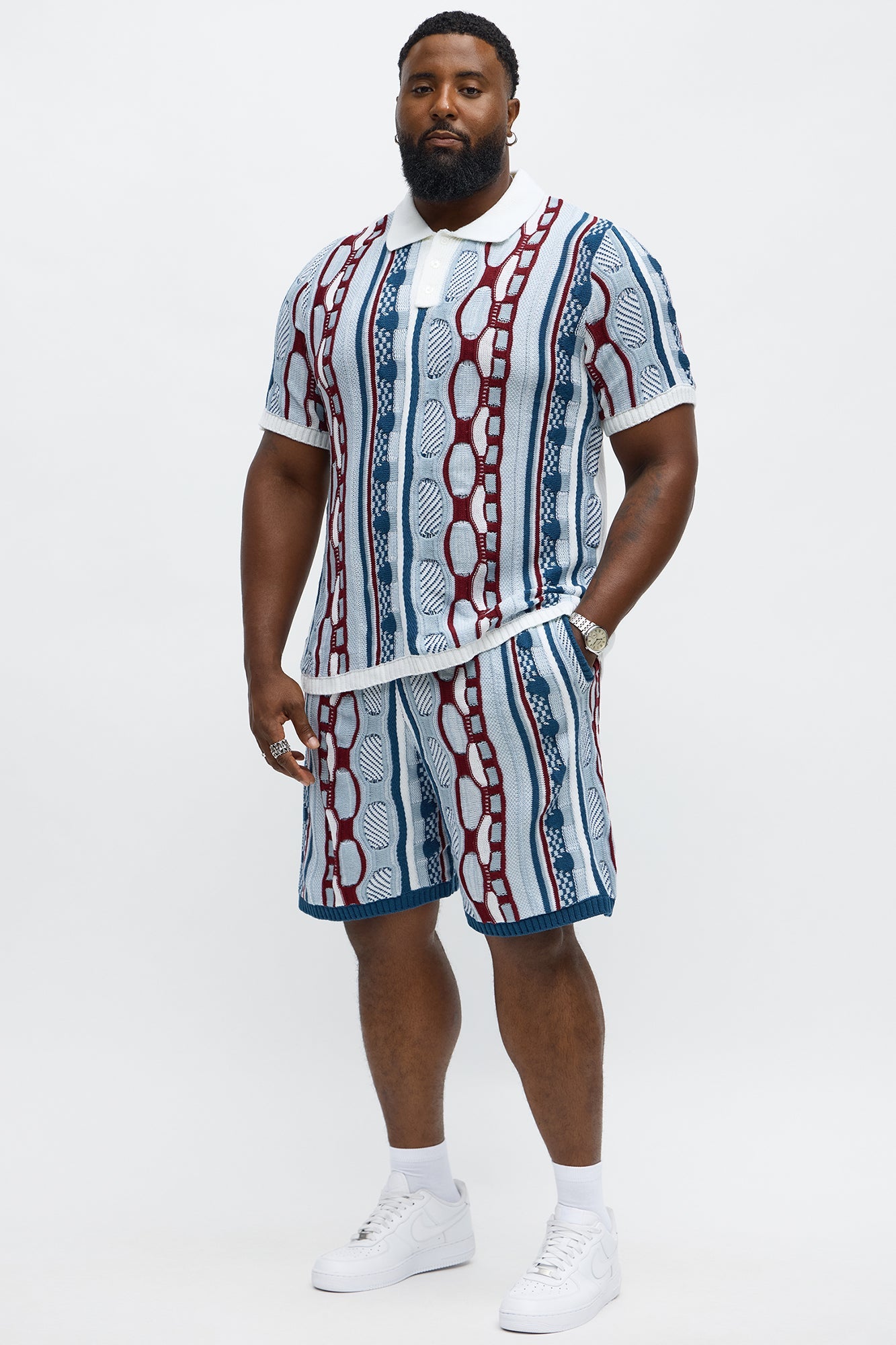 Relaxed Wakka Knit Short - Teal/combo