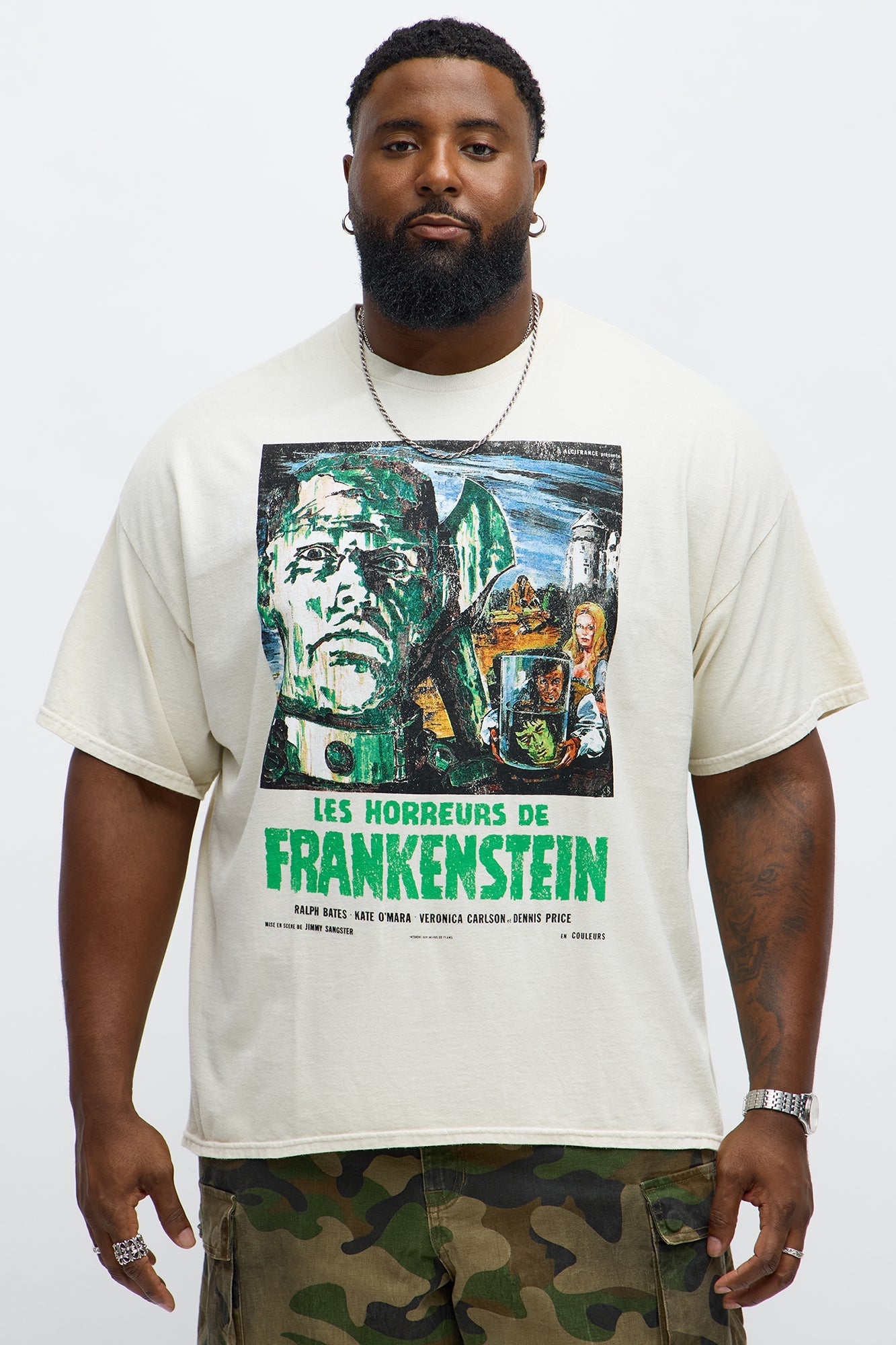 Les Horreurs De Frankenstein Short Sleeve Tee - Natural