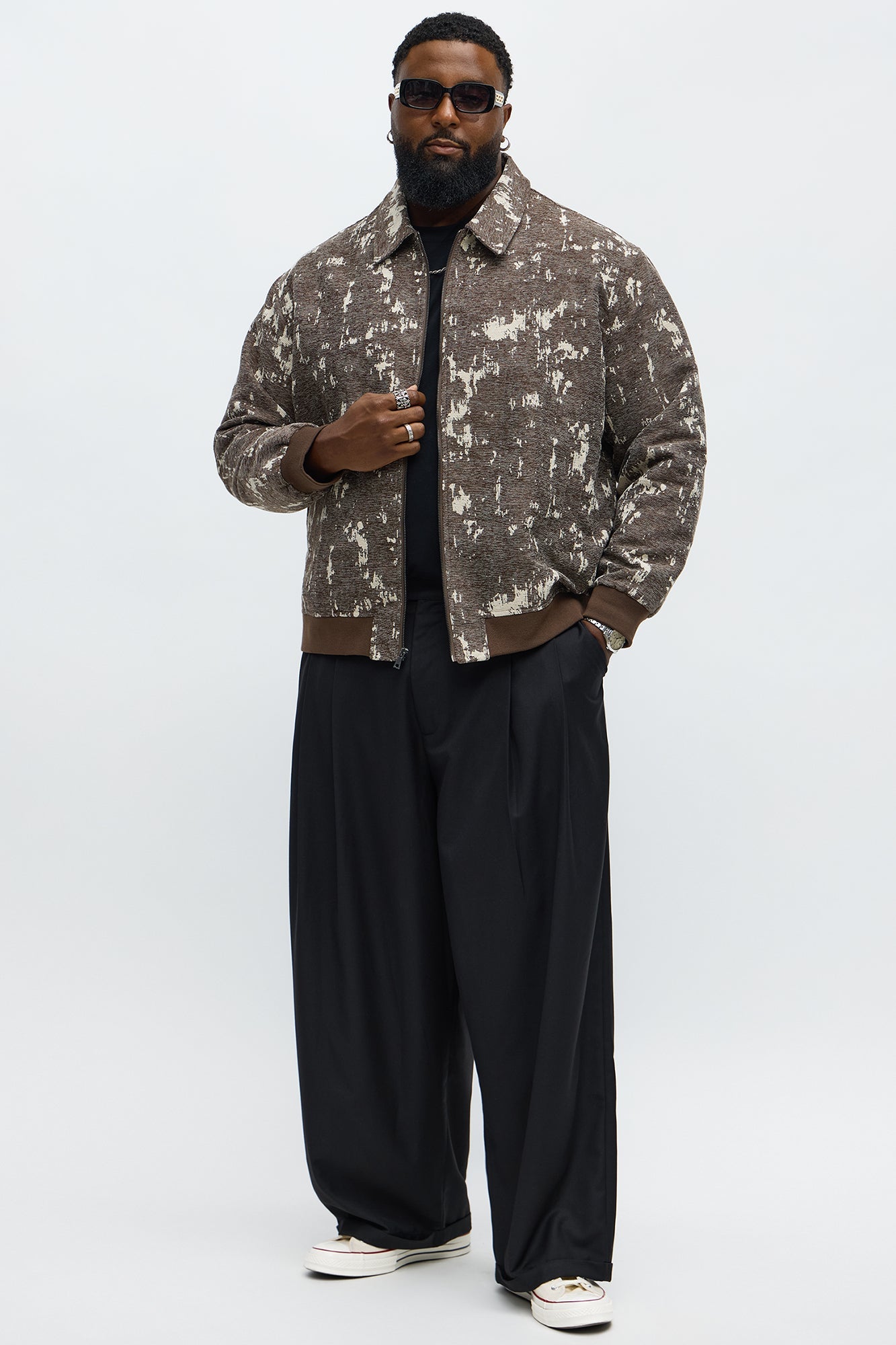 In Motion Tapestry Zip Jacket - Brown/combo