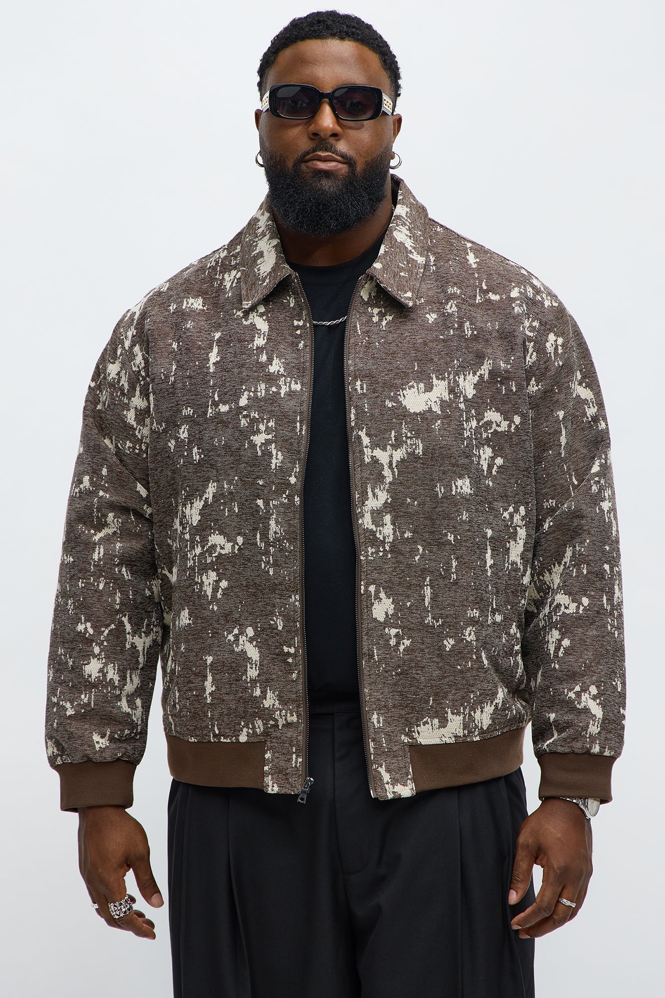 In Motion Tapestry Zip Jacket - Brown/combo