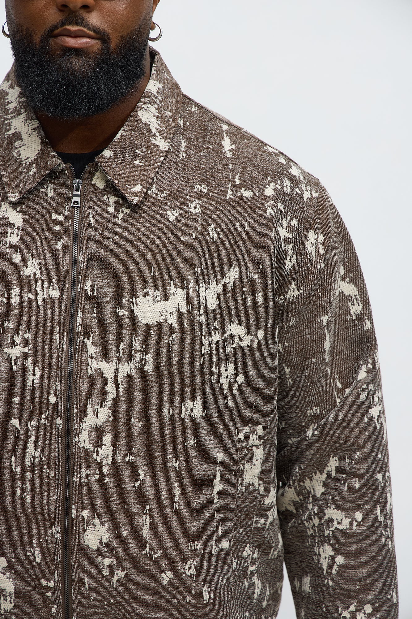 In Motion Tapestry Zip Jacket - Brown/combo
