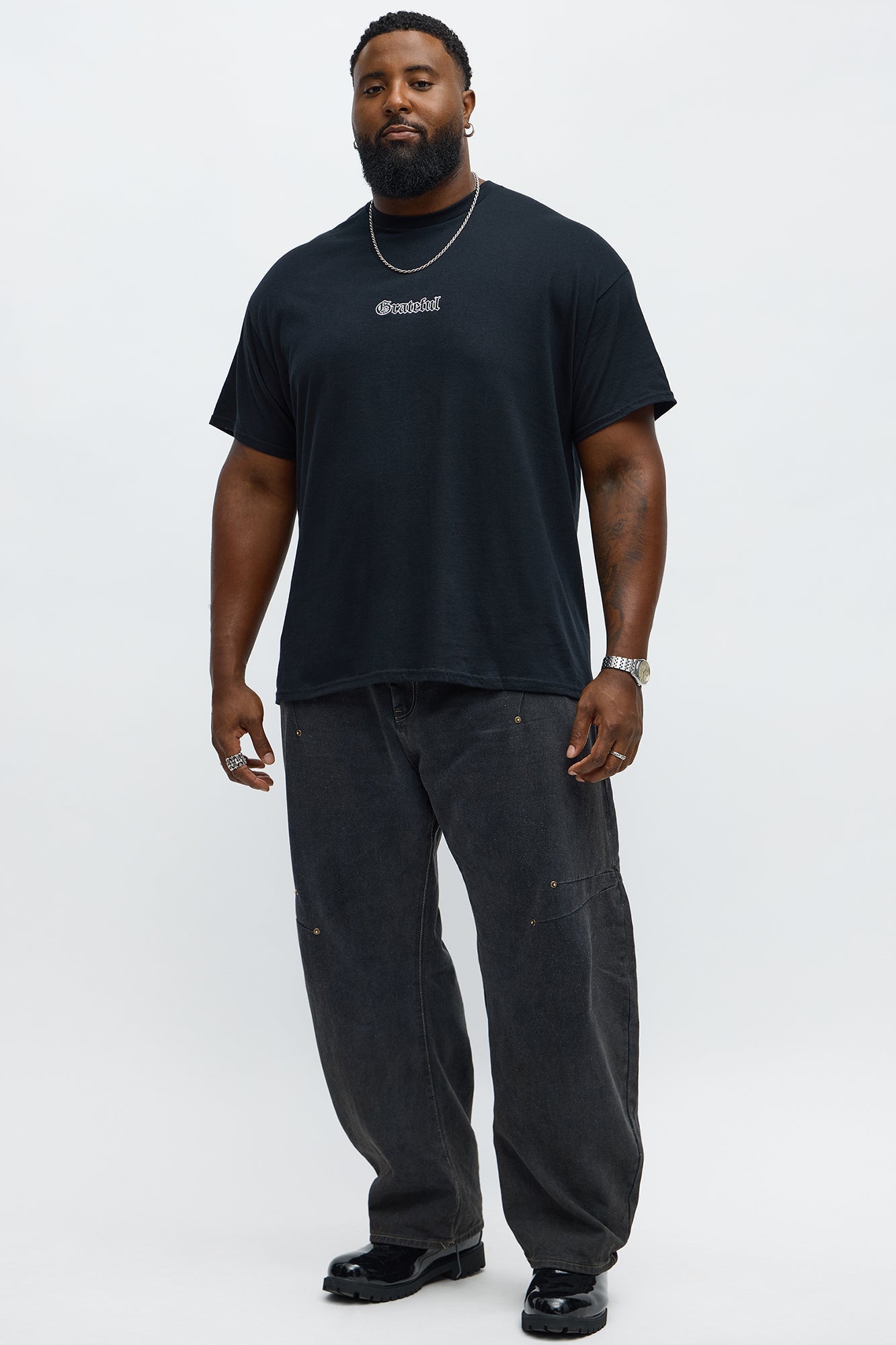 Always Grateful Short Sleeve Tee - Black