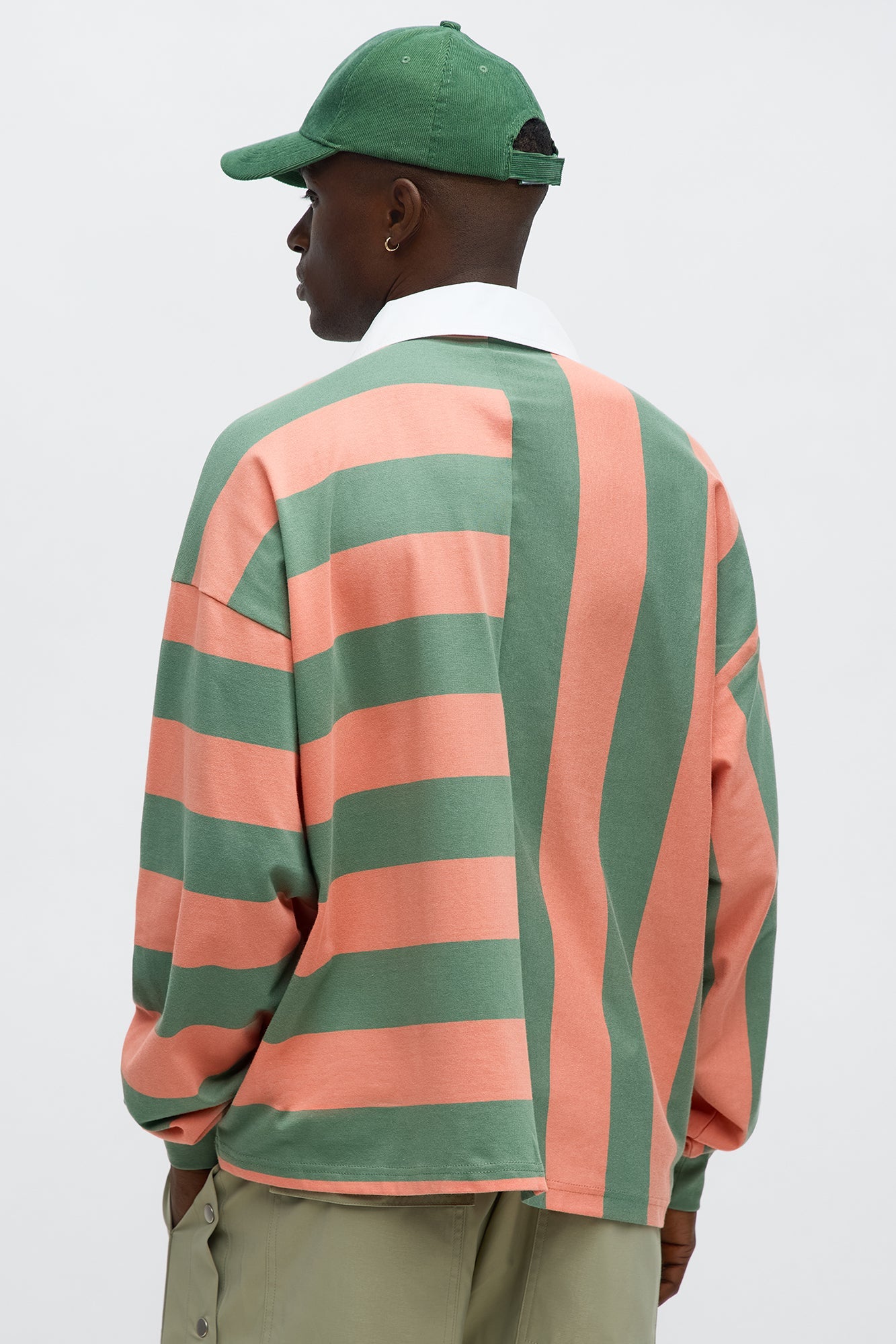 Saints Long Sleeve Rugby Polo - Coral/combo