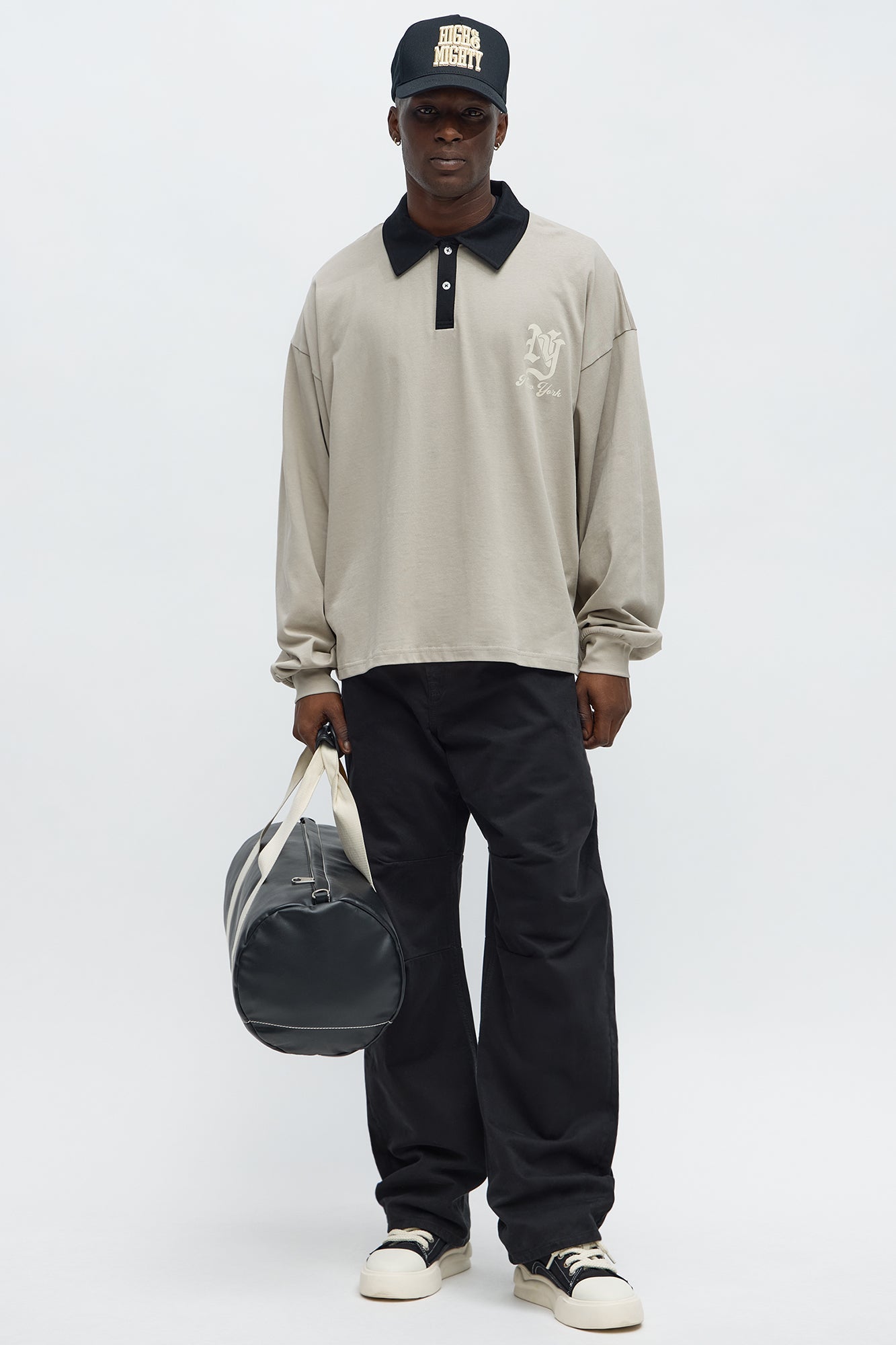 NY Pearl Long Sleeve Polo - Tan