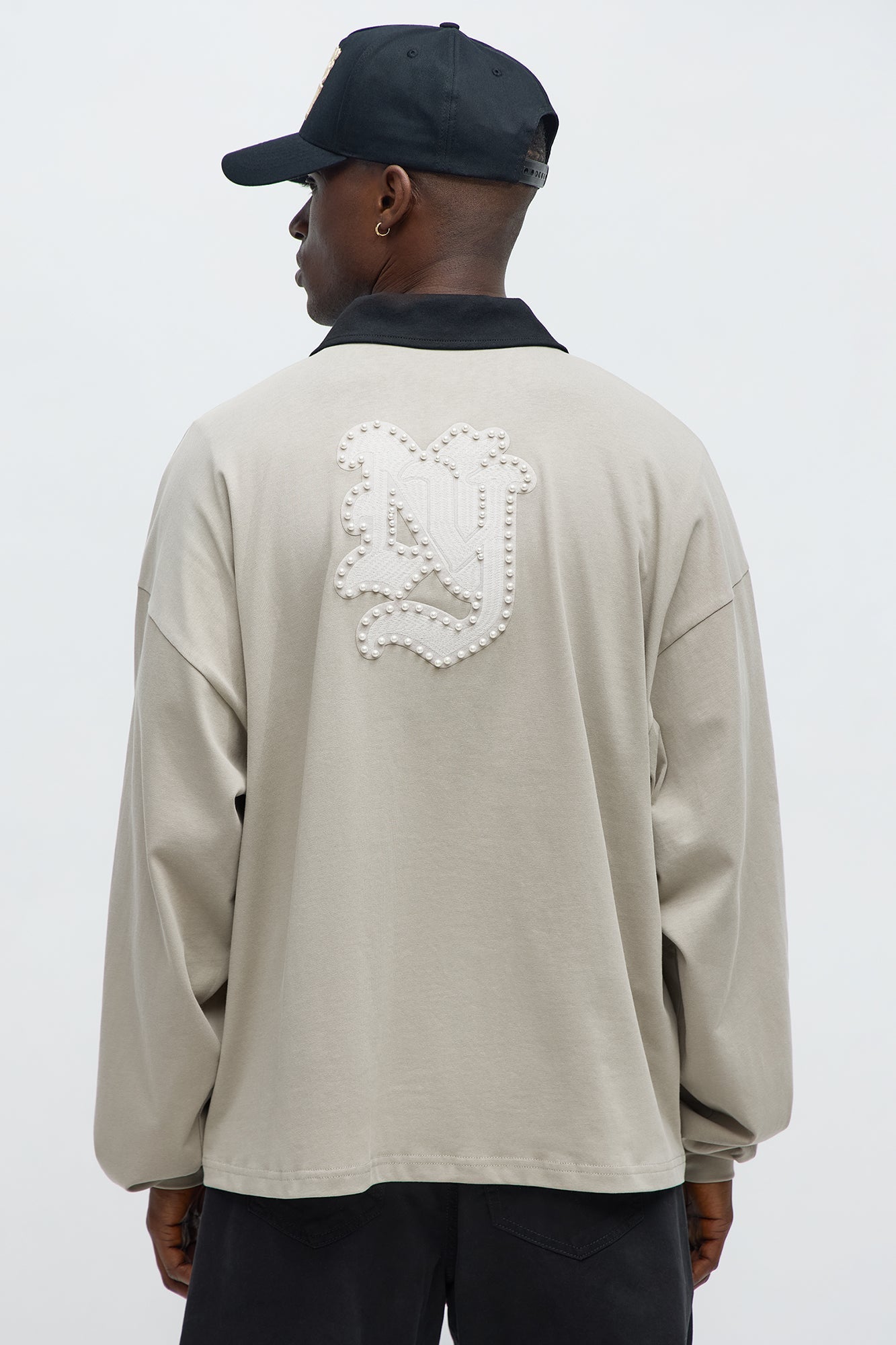 NY Pearl Long Sleeve Polo - Tan