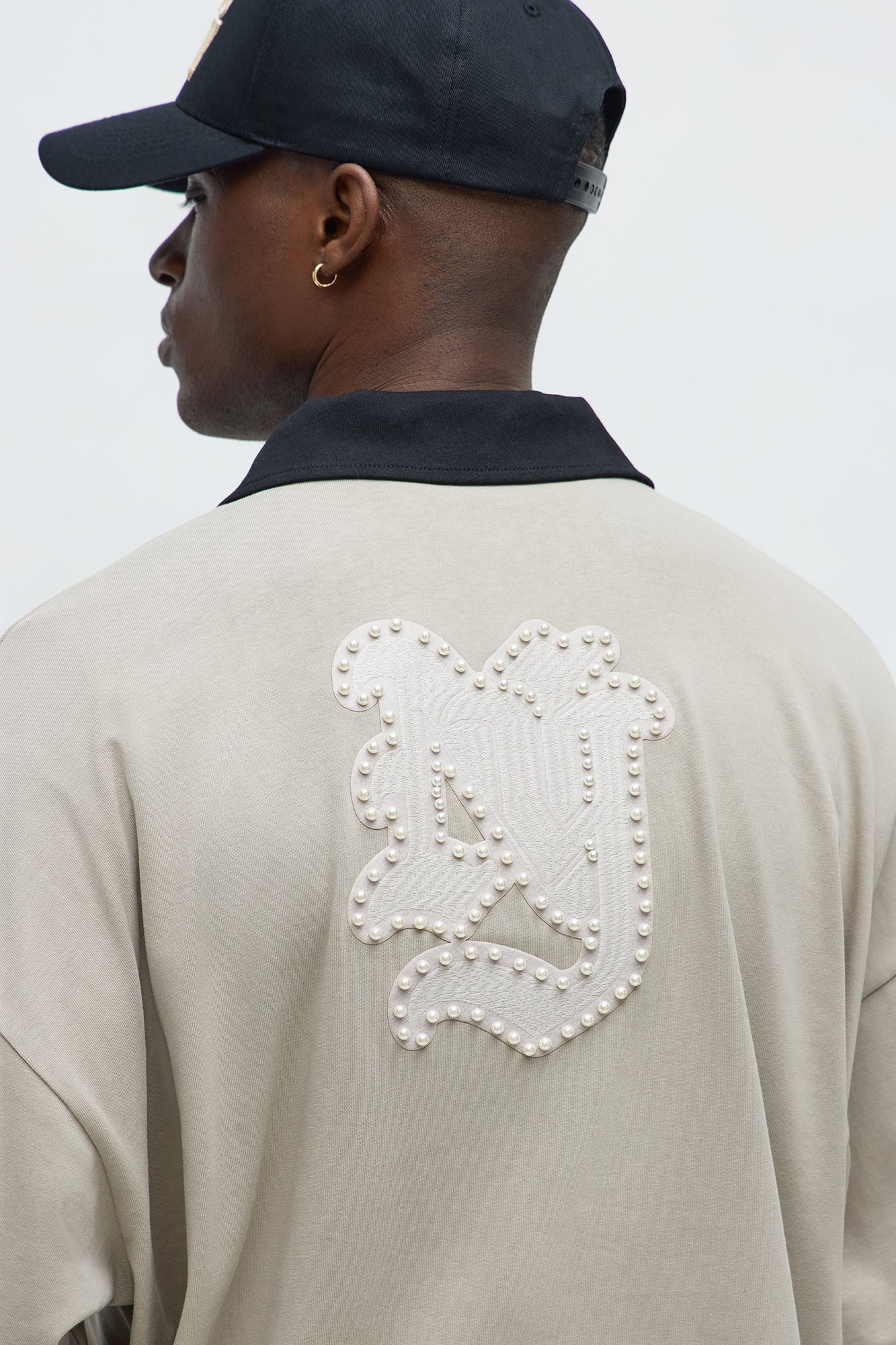 NY Pearl Long Sleeve Polo - Tan