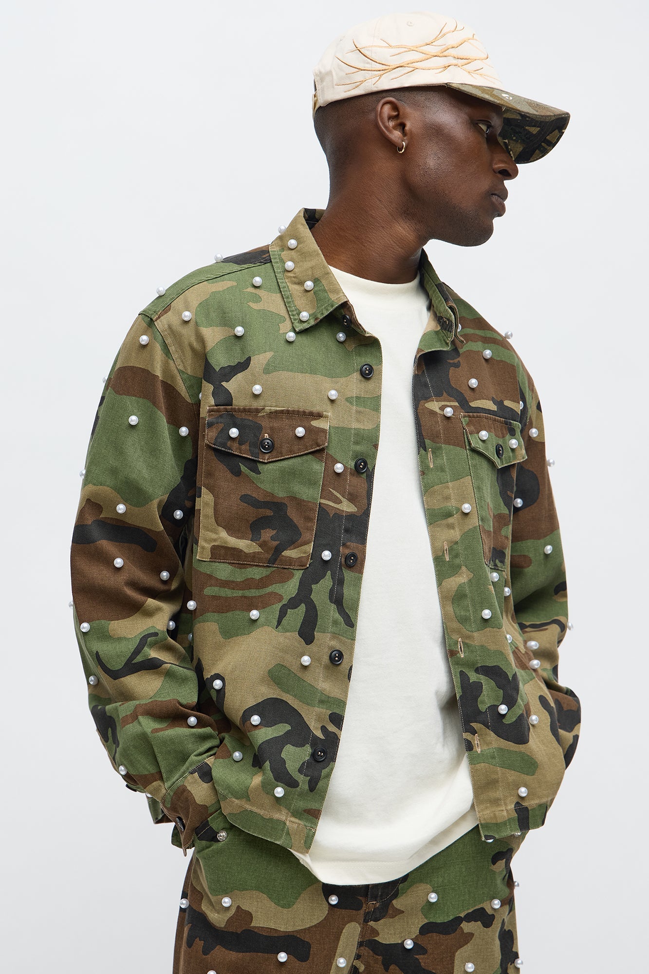 Pearl Wildin Camo Button Up Shirt - Camouflage
