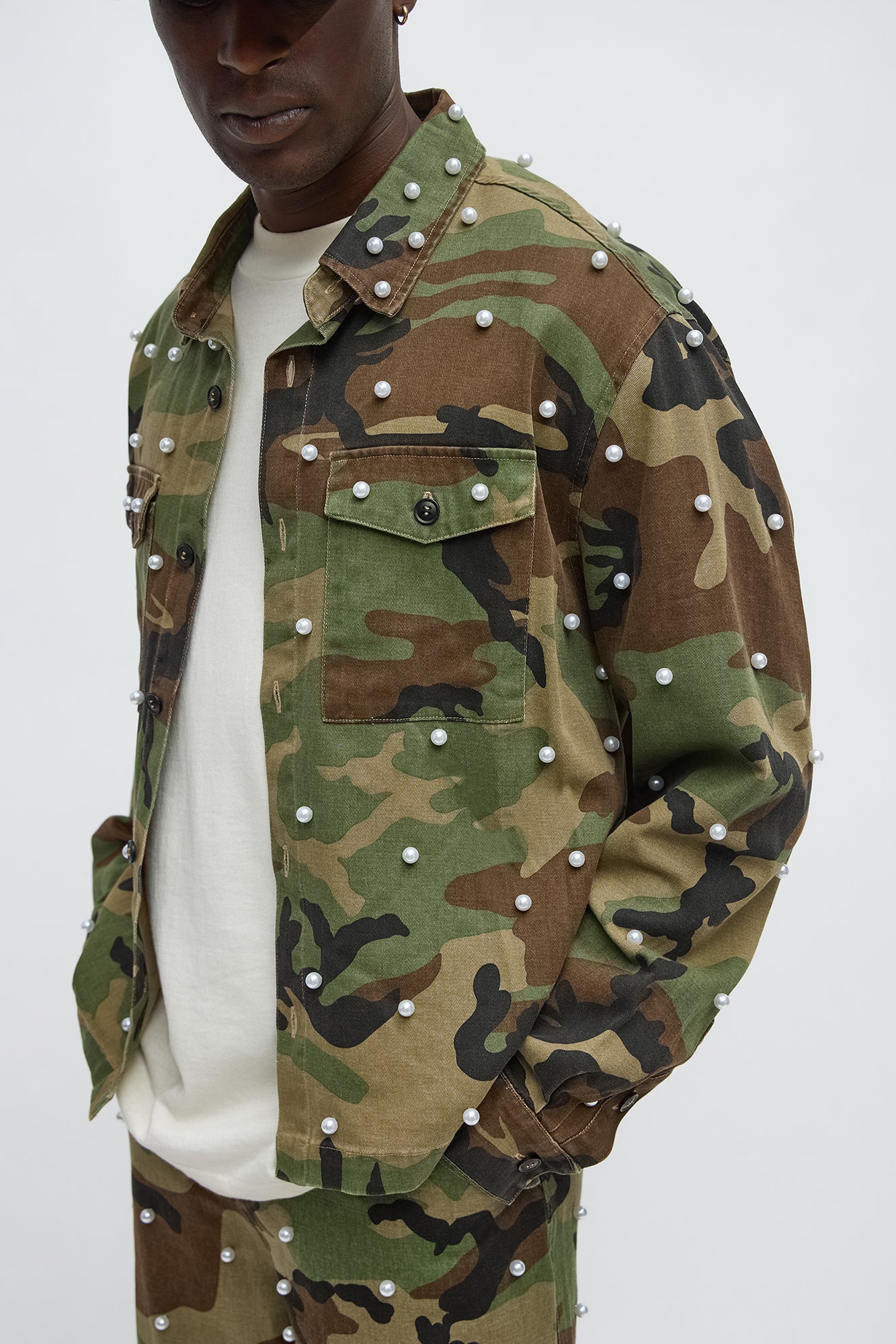 Pearl Wildin Camo Button Up Shirt - Camouflage