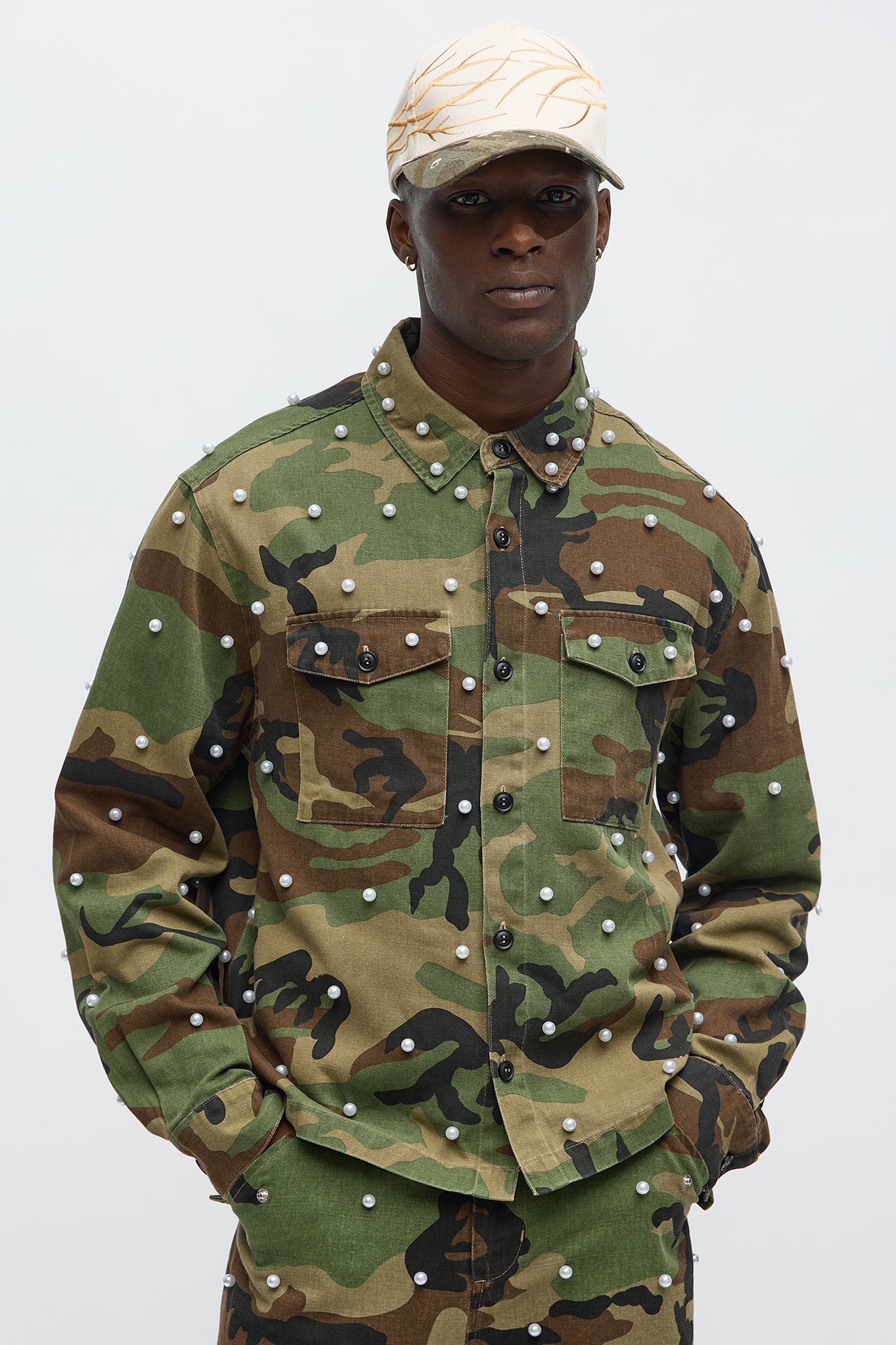 Pearl Wildin Camo Button Up Shirt - Camouflage