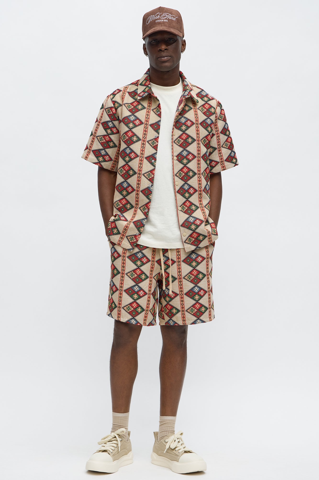 Tribal Tapestry Button Up Shirt - Multi Color