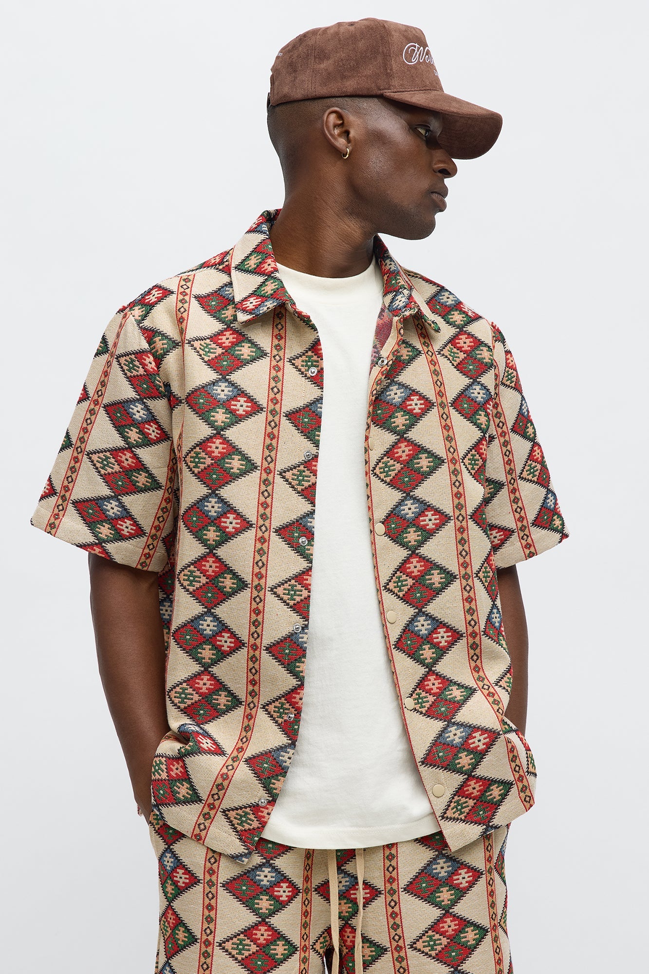Tribal Tapestry Button Up Shirt - Multi Color