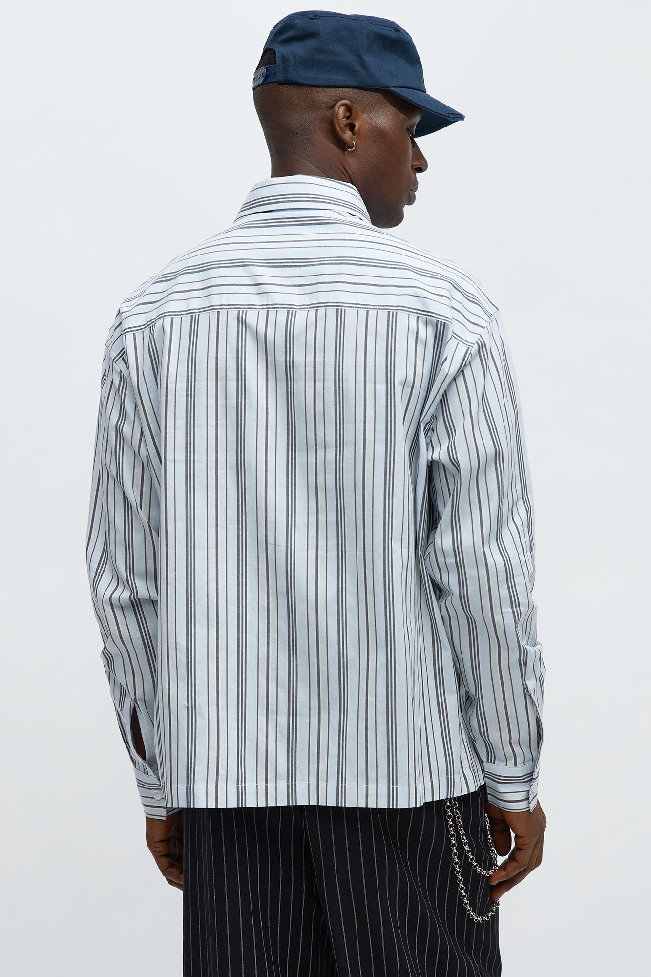 California 1932 Long Sleeve Shirt With Tie - Blue/combo