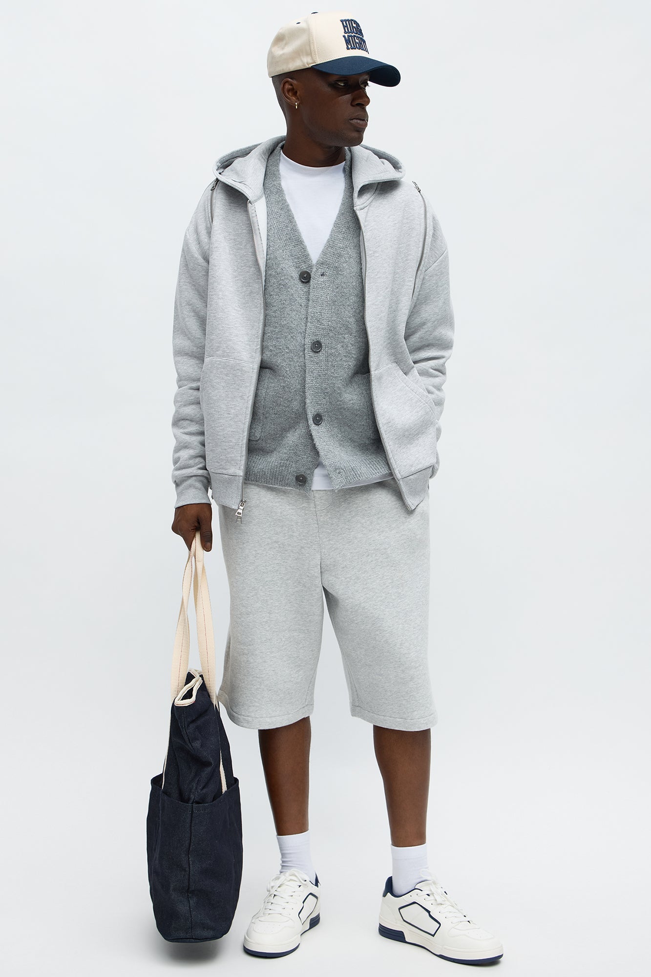 Tyson Stay Away Zip Up Hoodie - Heather Grey