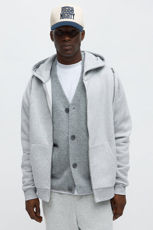 Tyson Stay Away Zip Up Hoodie - Heather Grey