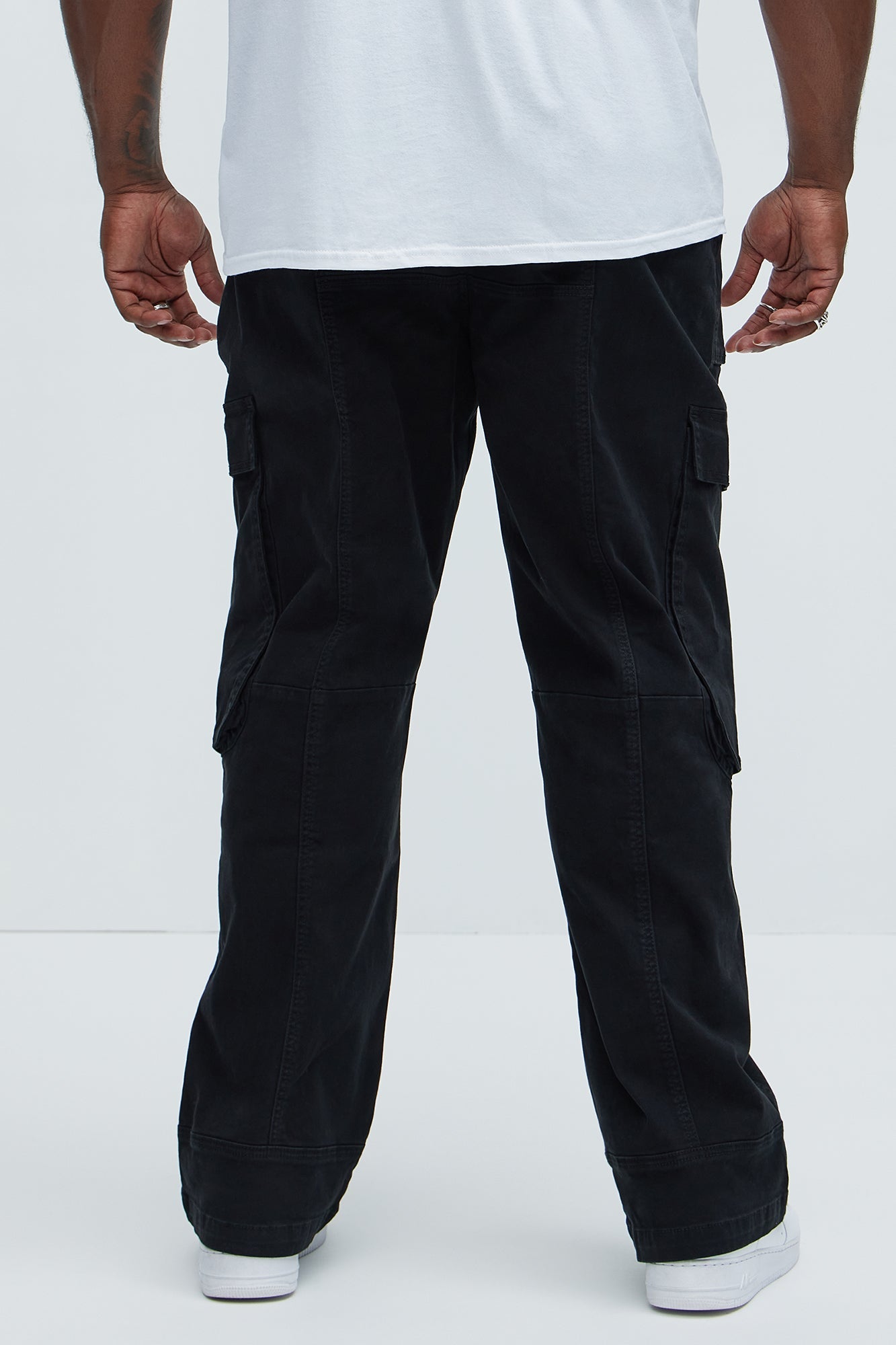 Psyche Straight Cargo Jeans - Black