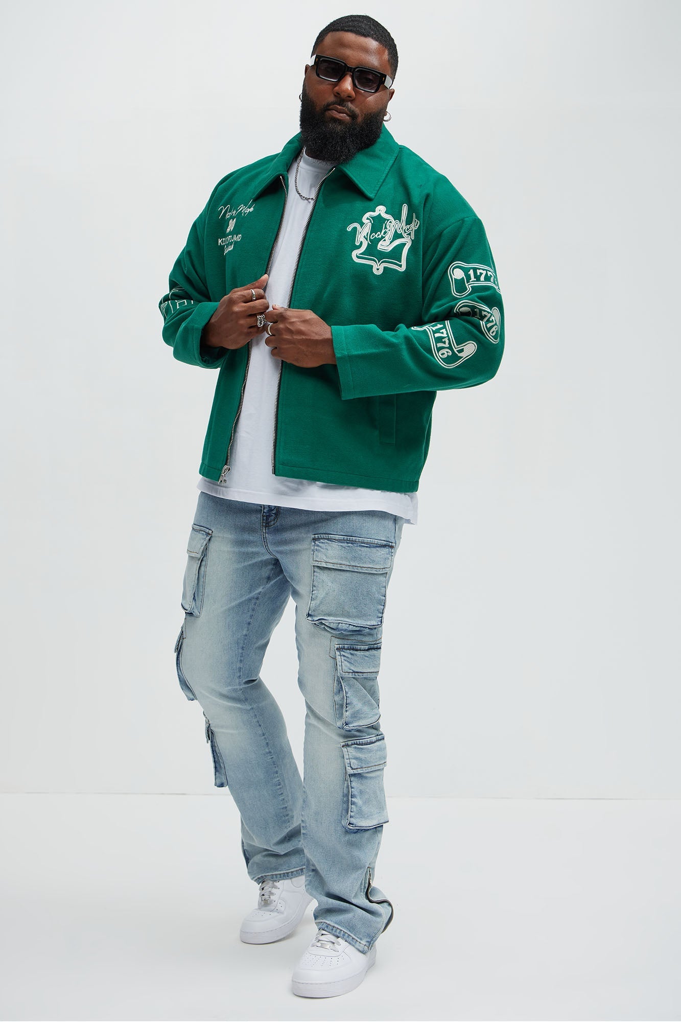 Independence Varsity Jacket - Kelly Green