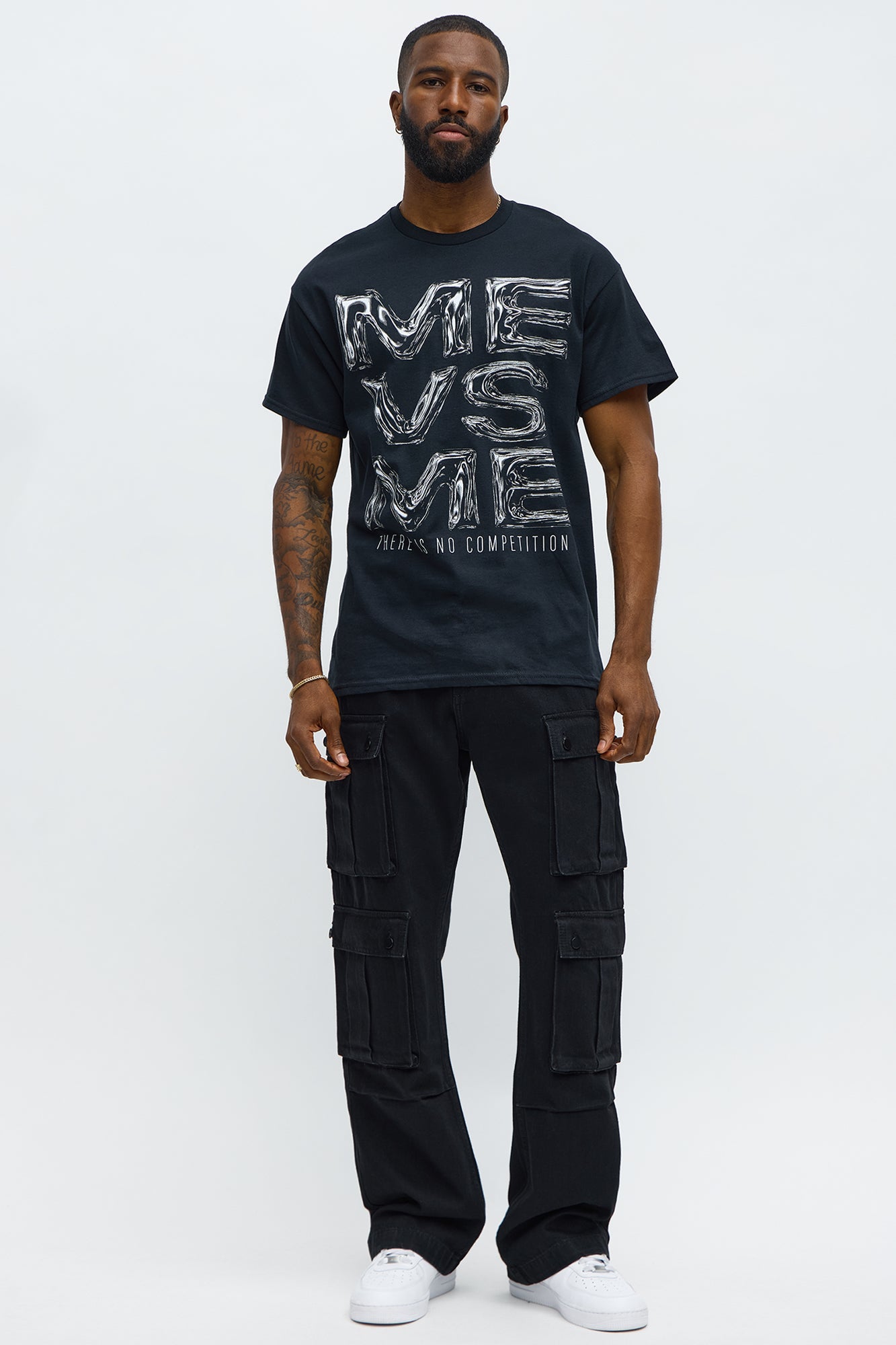 Me Vs Me Short Sleeve Tee - Black