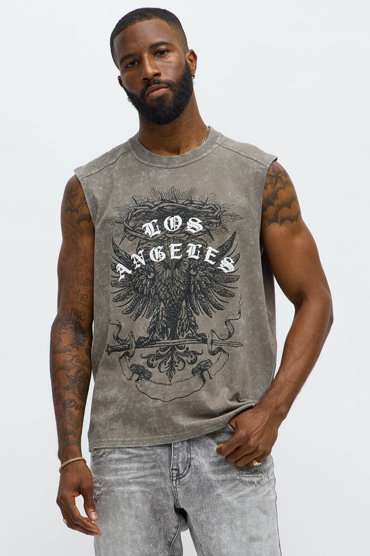 LA Royalty Muscle Tee - Grey