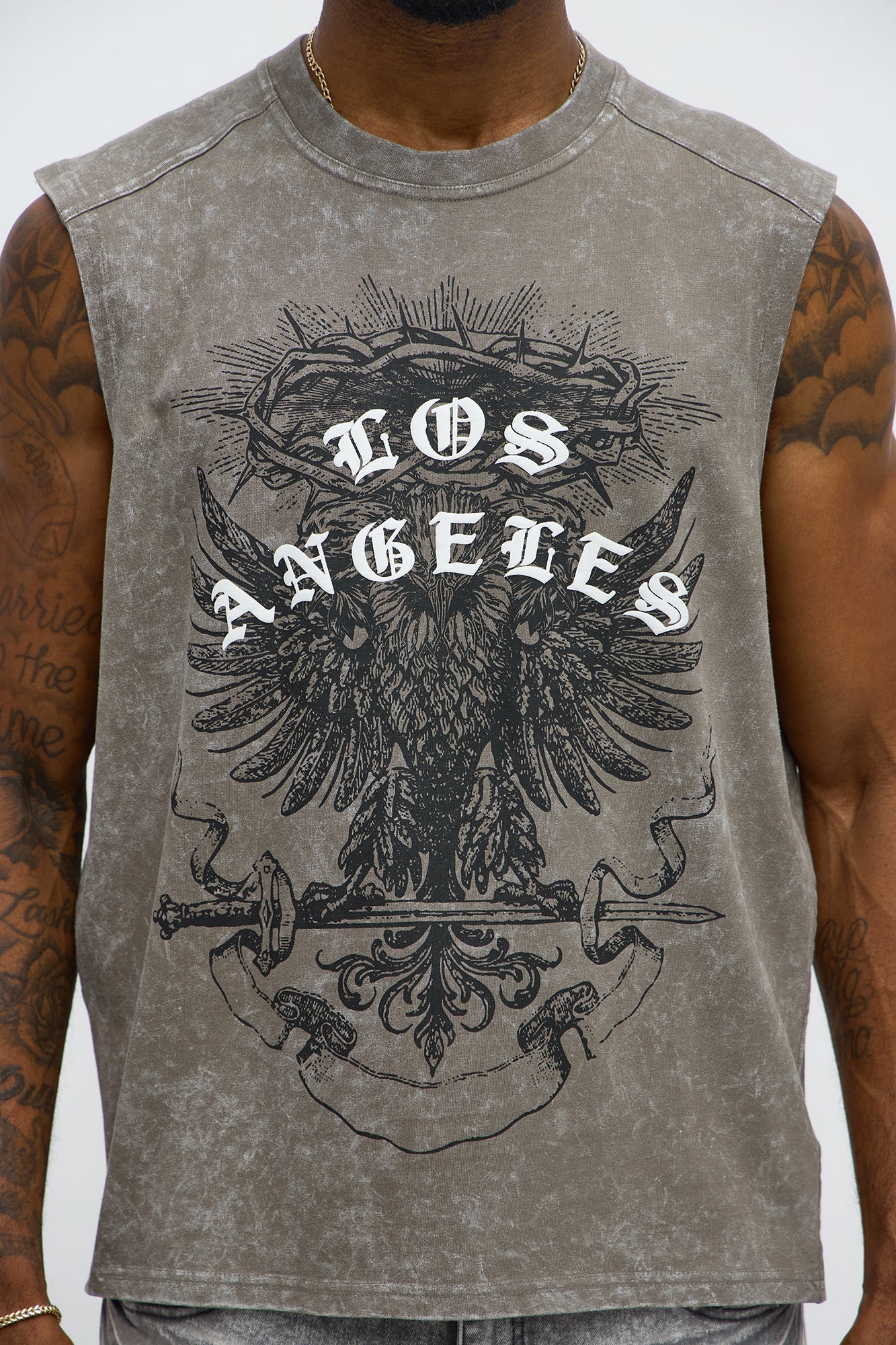 LA Royalty Muscle Tee - Grey