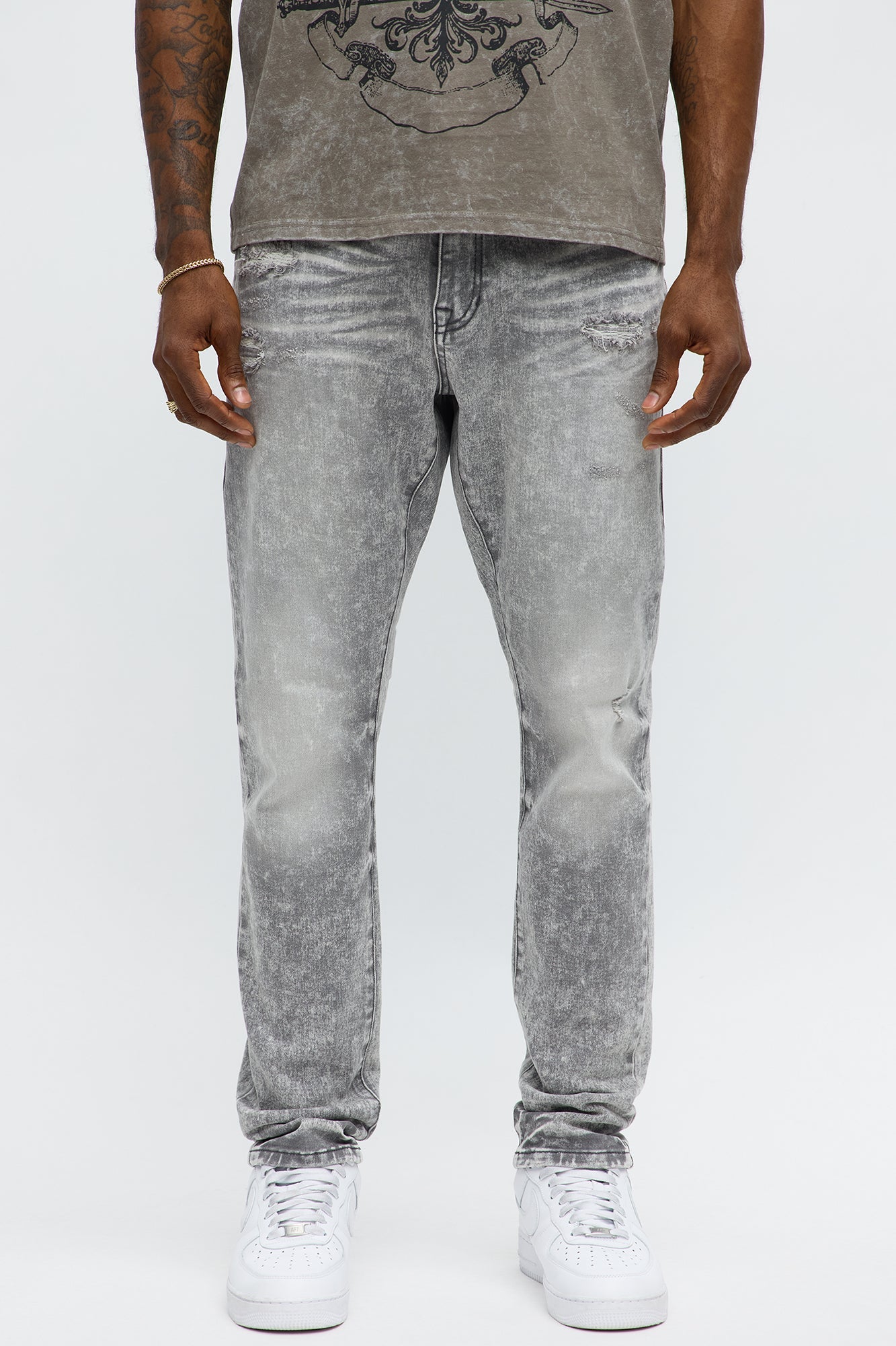 Skinny Got To Me Distressed Jean - Grey