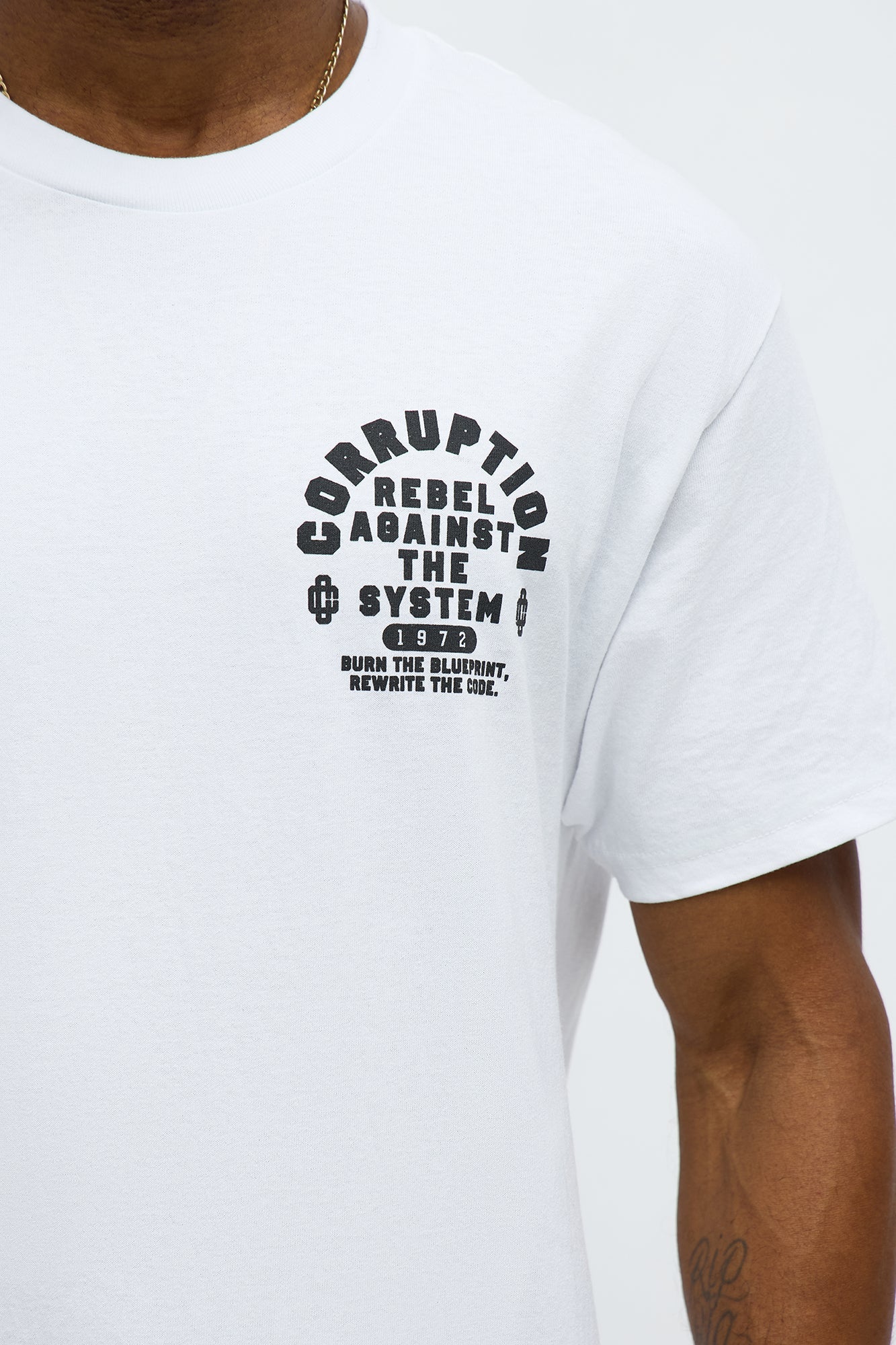 System Corruption Short Sleeve Tee - White