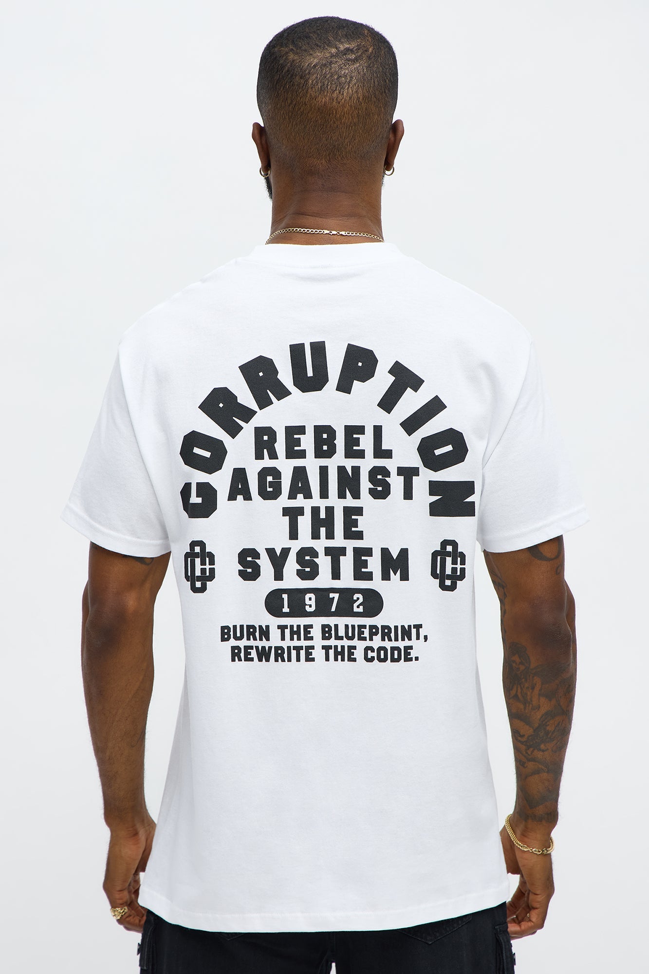 System Corruption Short Sleeve Tee - White