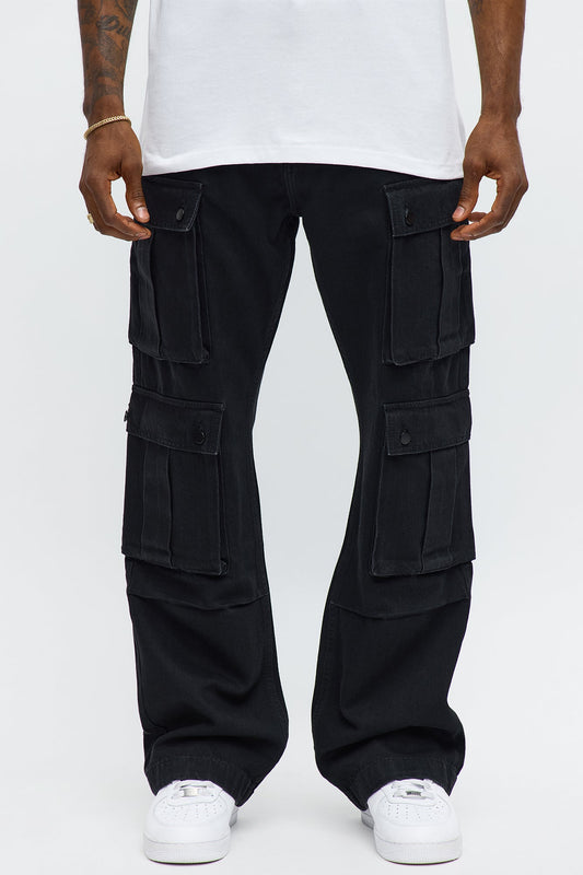 Tobias Carpenter Flare Jeans - Black