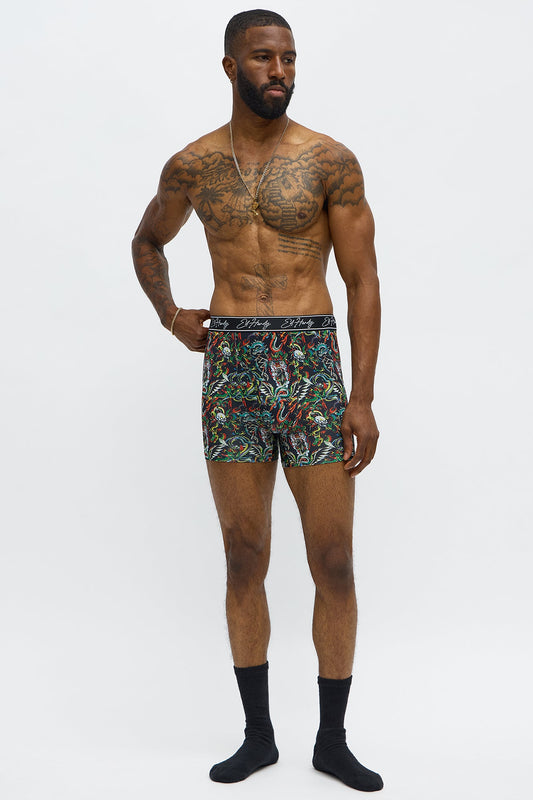 Ed Hardy Love Kills 3 Pack Boxer Briefs - Multi Color