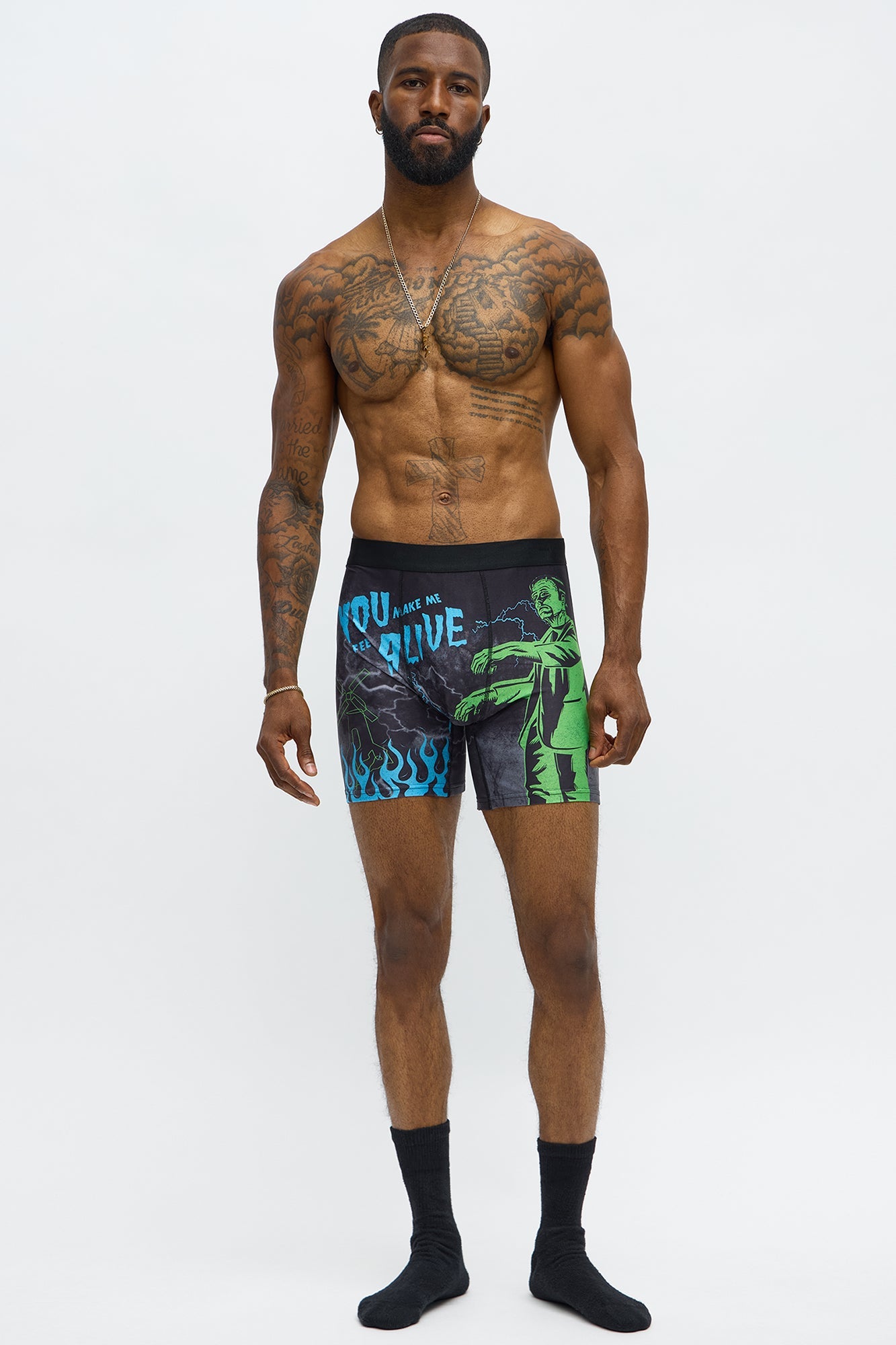 VHS Packaged Frankenstein Boxer Brief - Black/combo